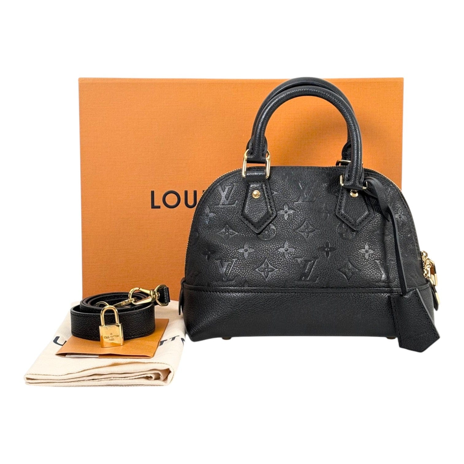 Louis Vuitton Black Alma BB Empriente Leather Bag