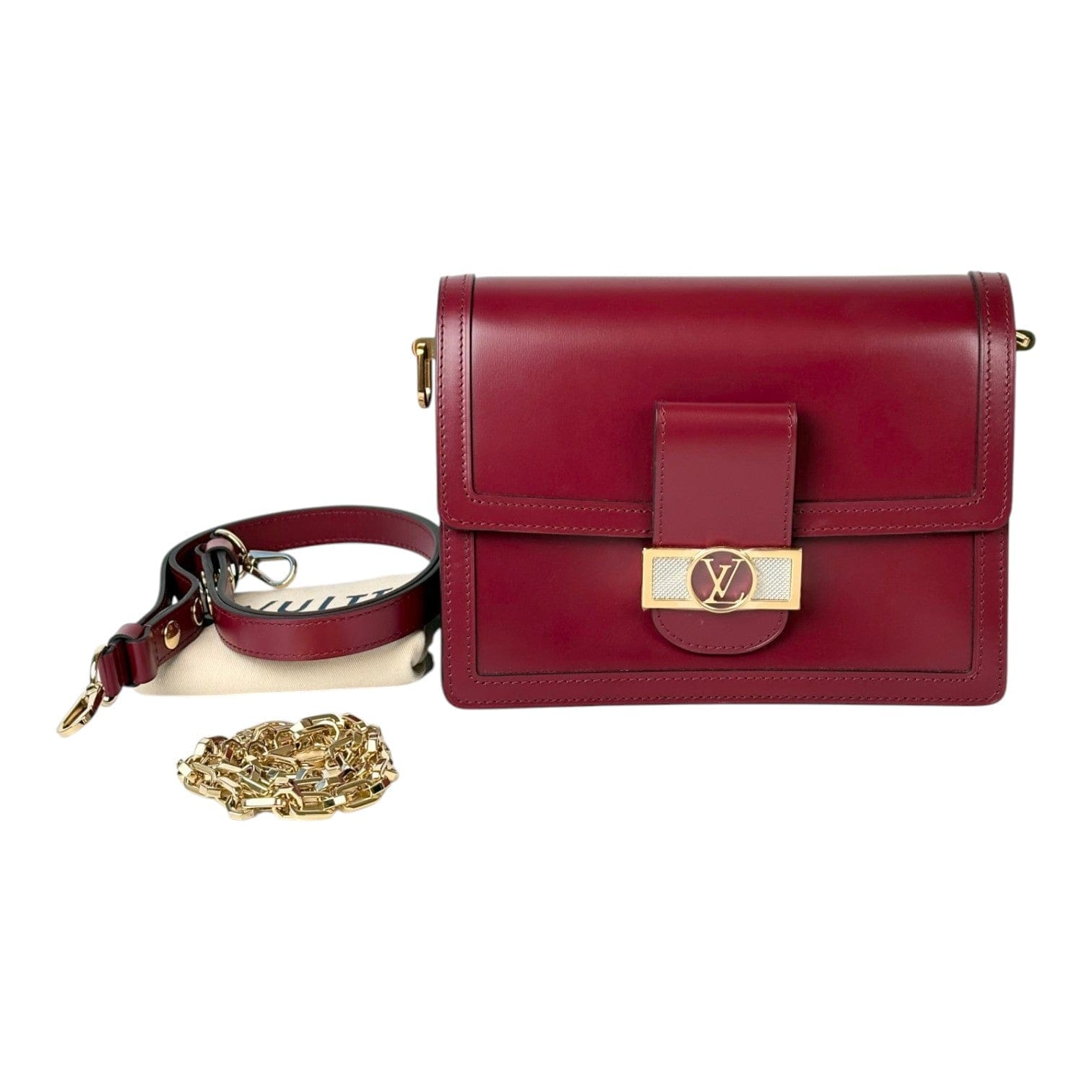 Louis Vuitton Burgundy Dauphine MM Bag