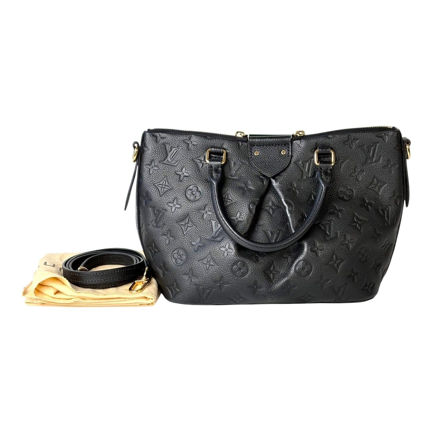Louis Vuitton Black Leather Mazarine Bag