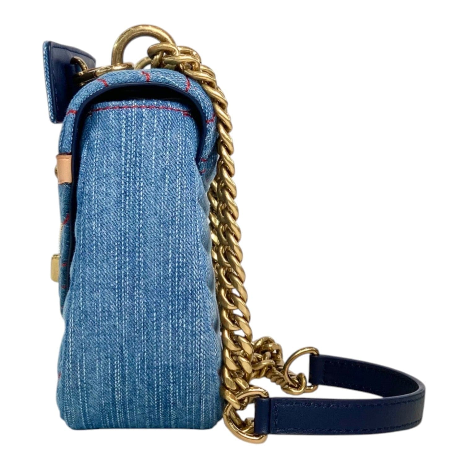 Louis Vuitton Blue Denim Wave Chain Bag