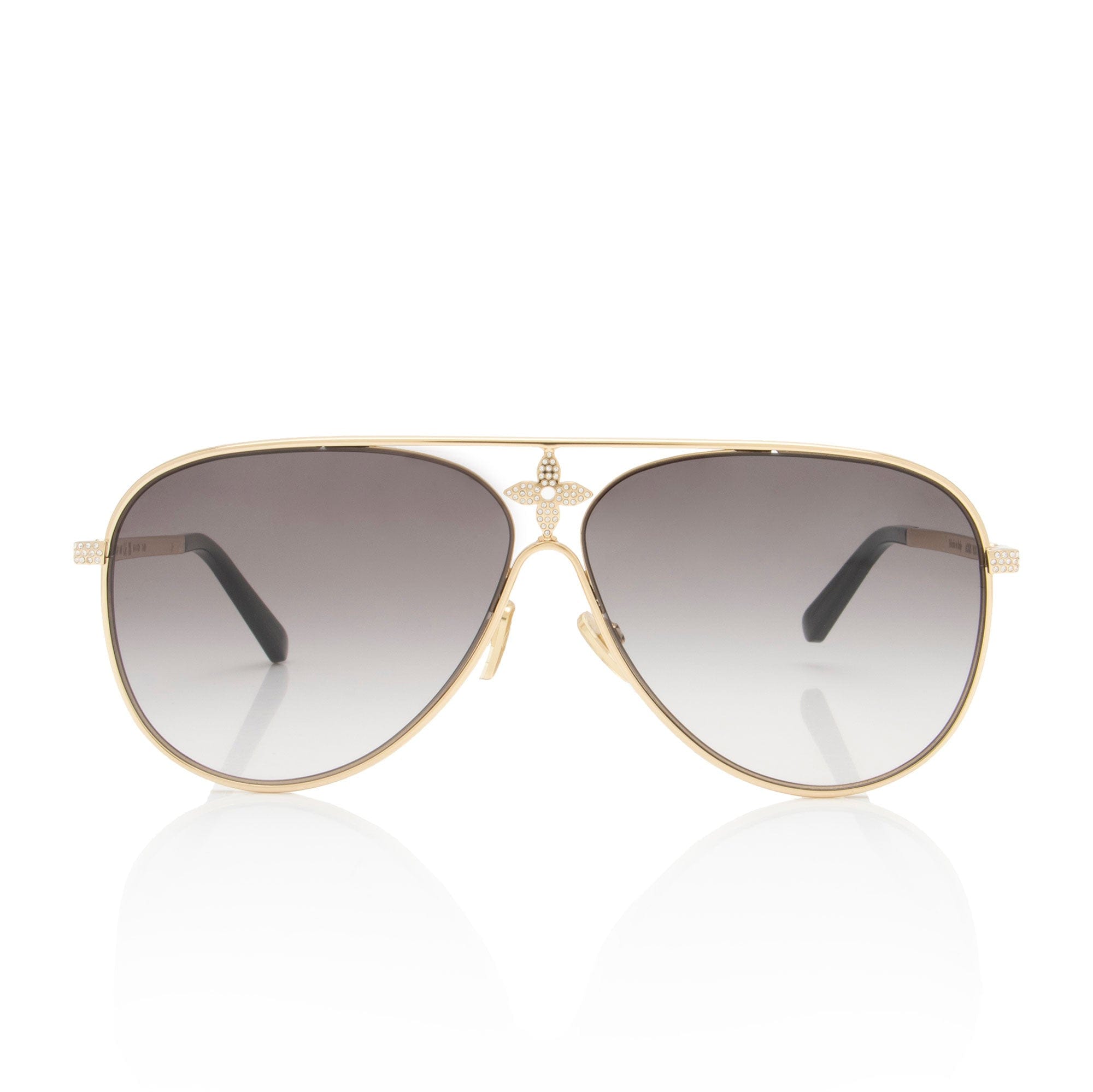 Louis Vuitton Crystal LV Star Pilot Sunglasses
