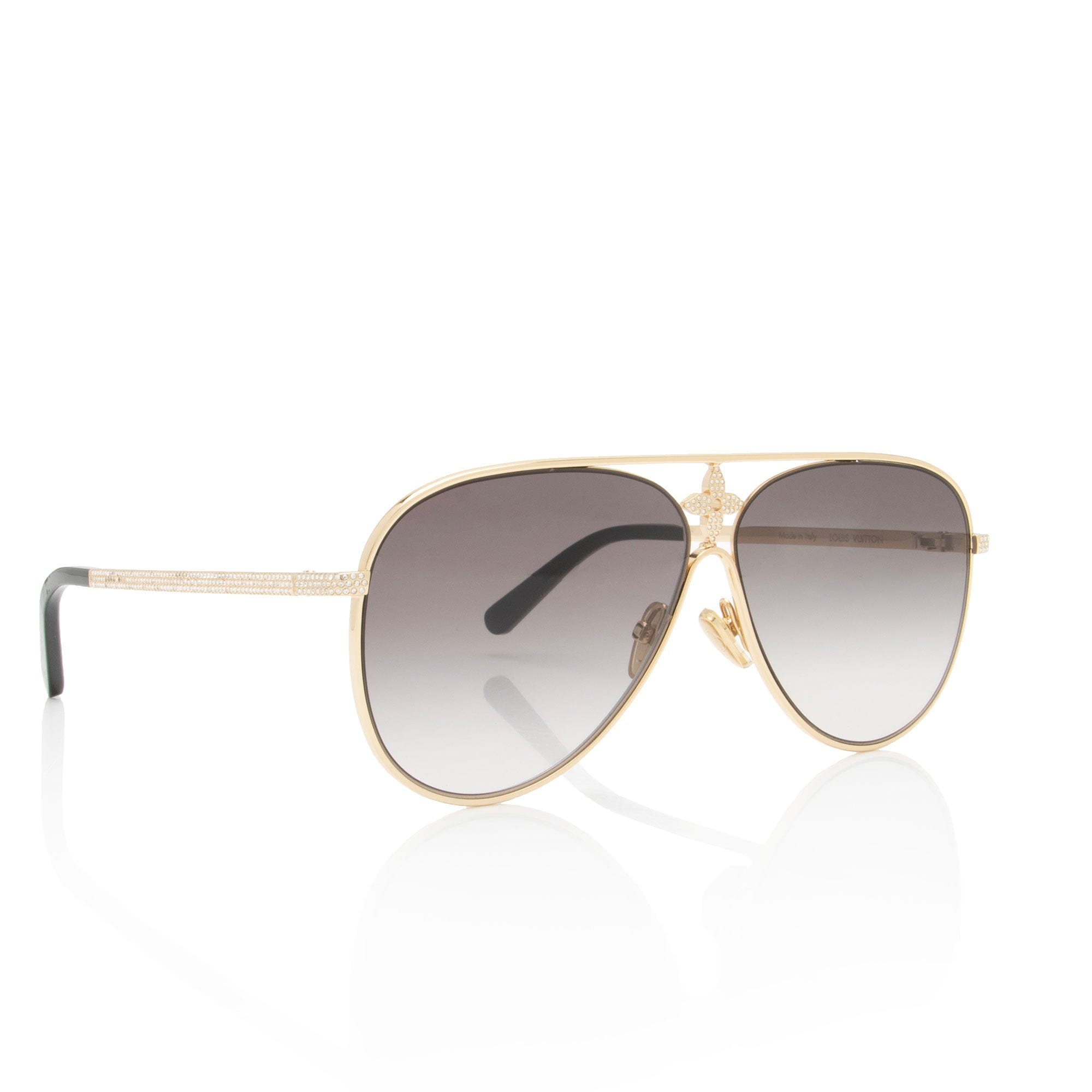 Louis Vuitton Crystal LV Star Pilot Sunglasses
