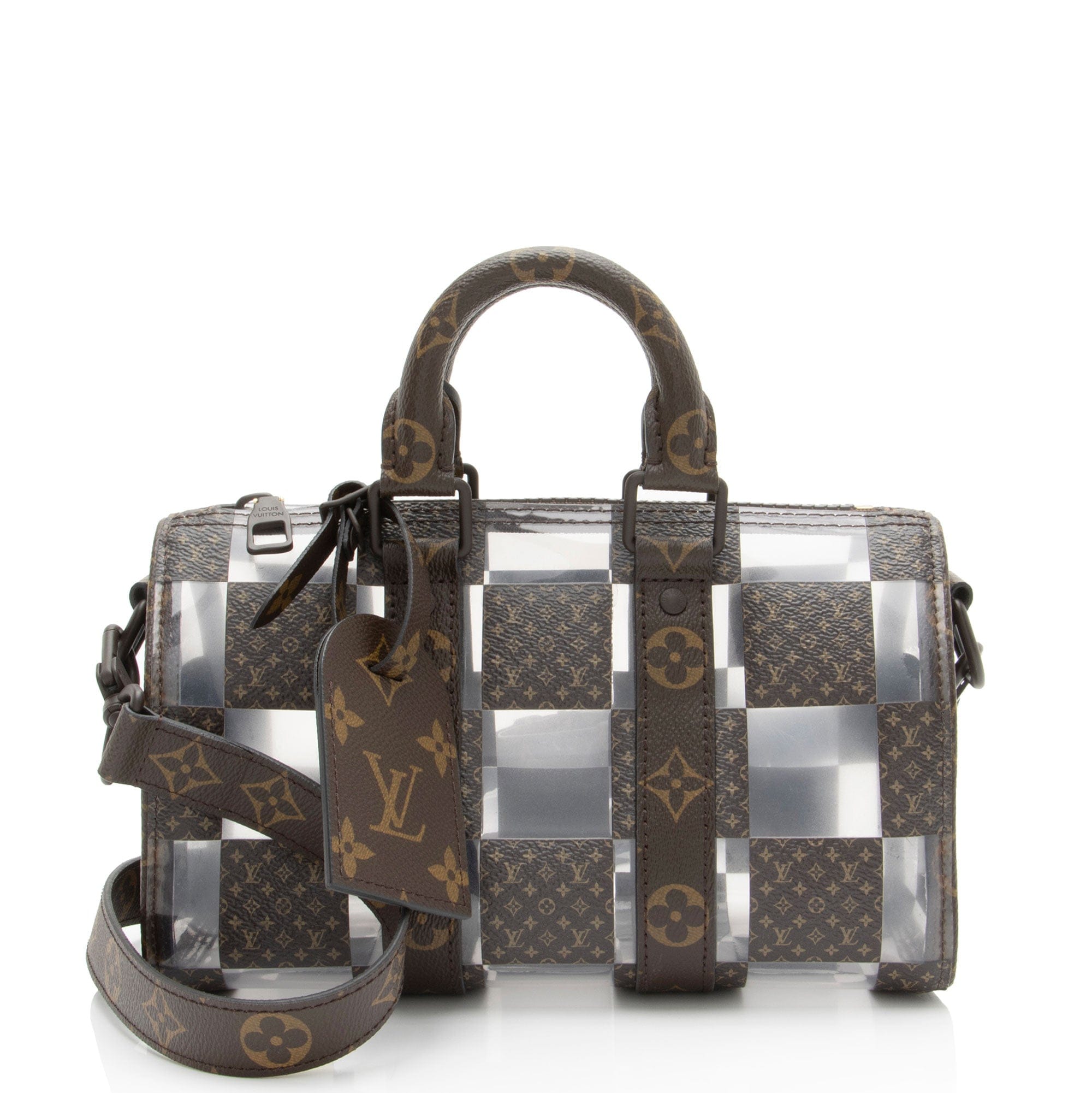 Louis Vuitton Monogram Chess Canvas PVC Bandouliere 25 Keepall