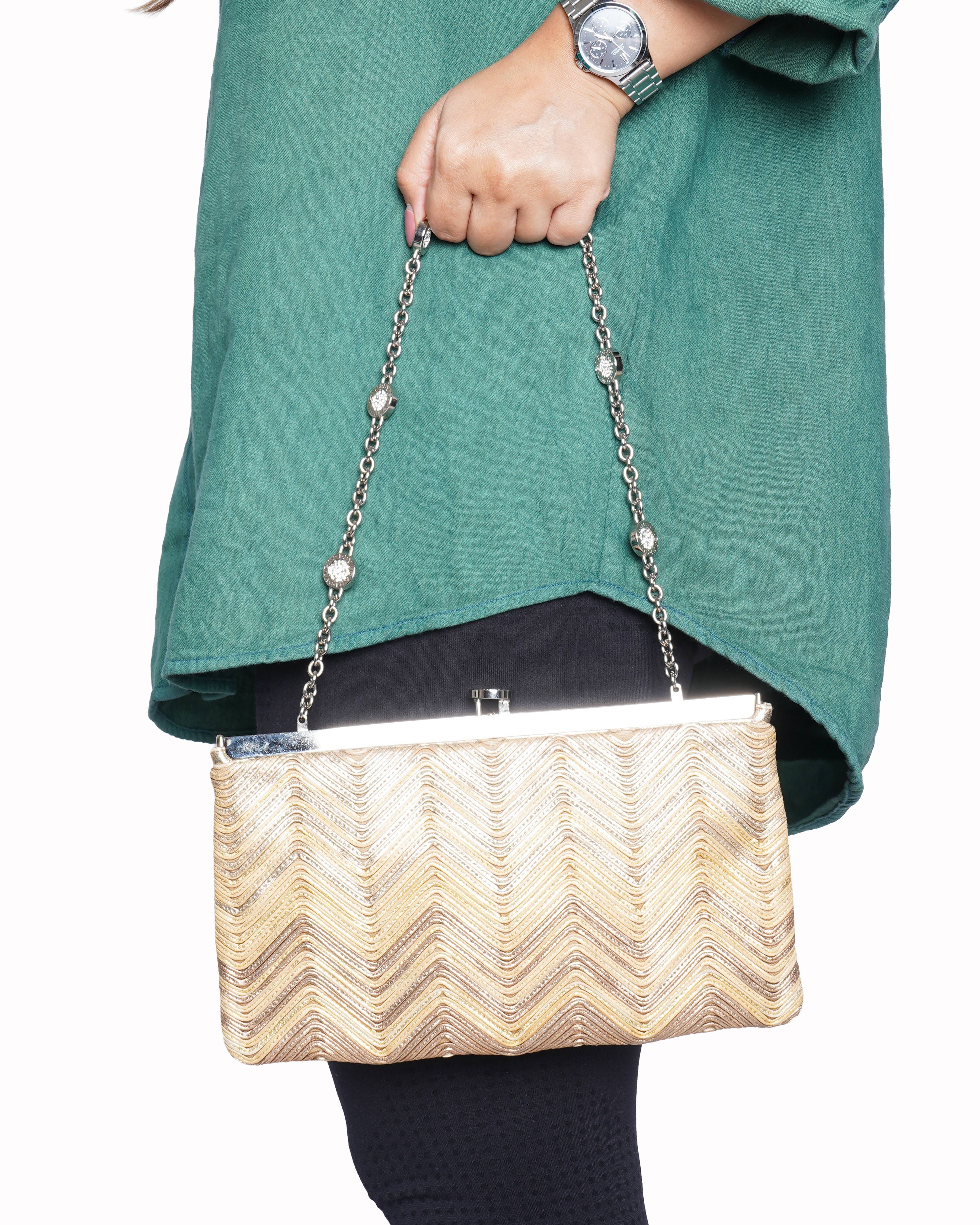 Bvlgari Gold - tone shoulder bag