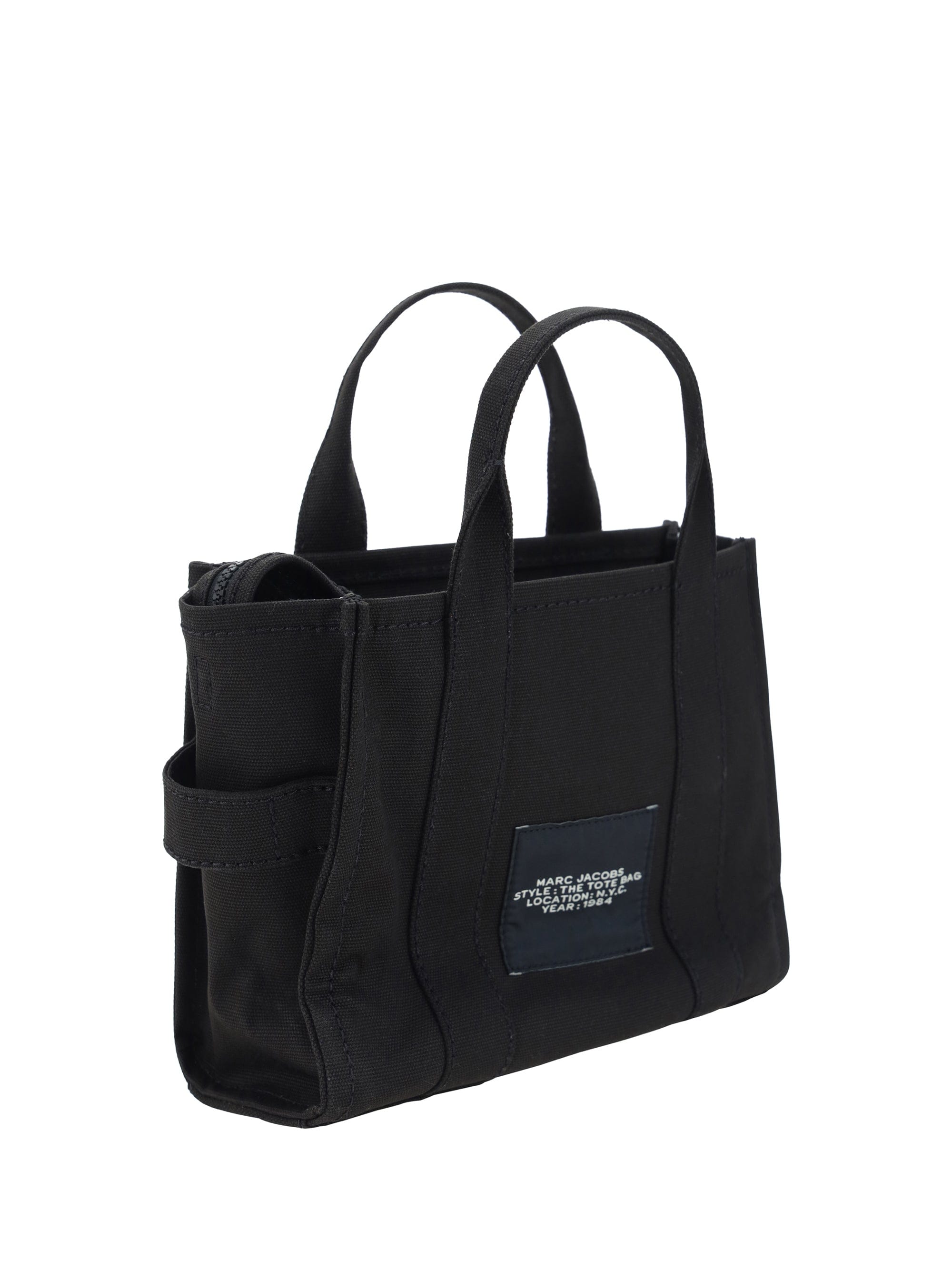 Marc Jacobs Cotton Logo - Print Tote Bag — Black