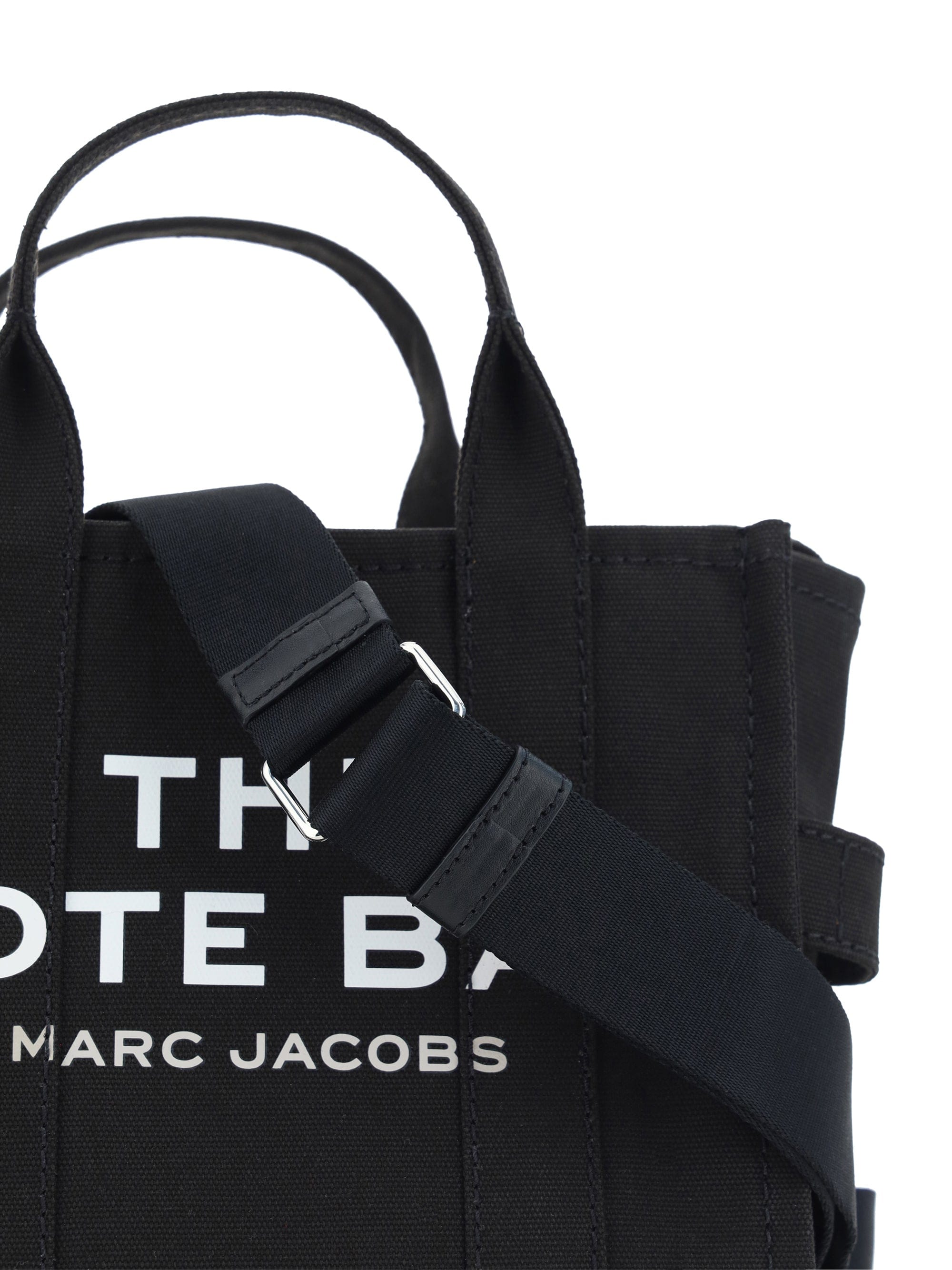 Marc Jacobs Cotton Logo - Print Tote Bag — Black