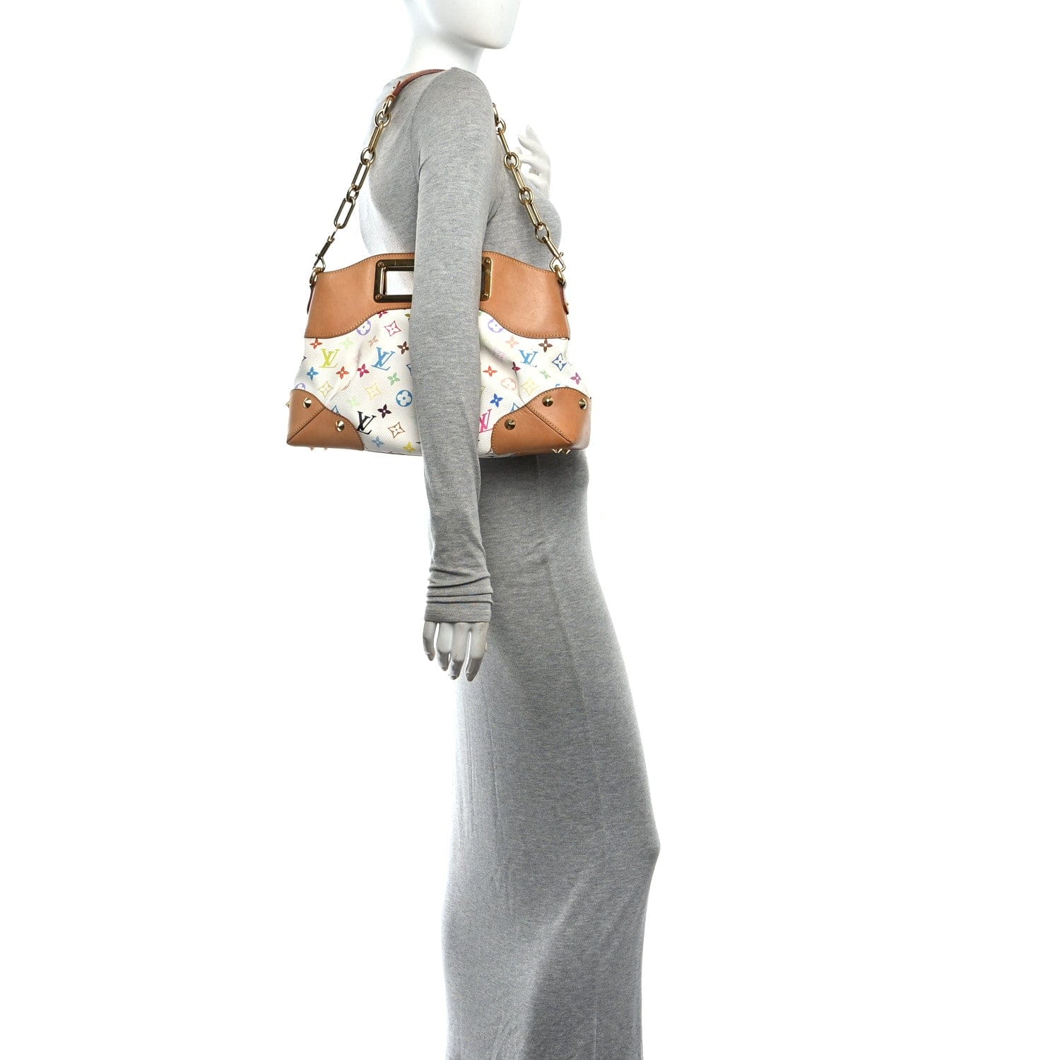 Louis Vuitton Monogram Multicolor Judy MM White