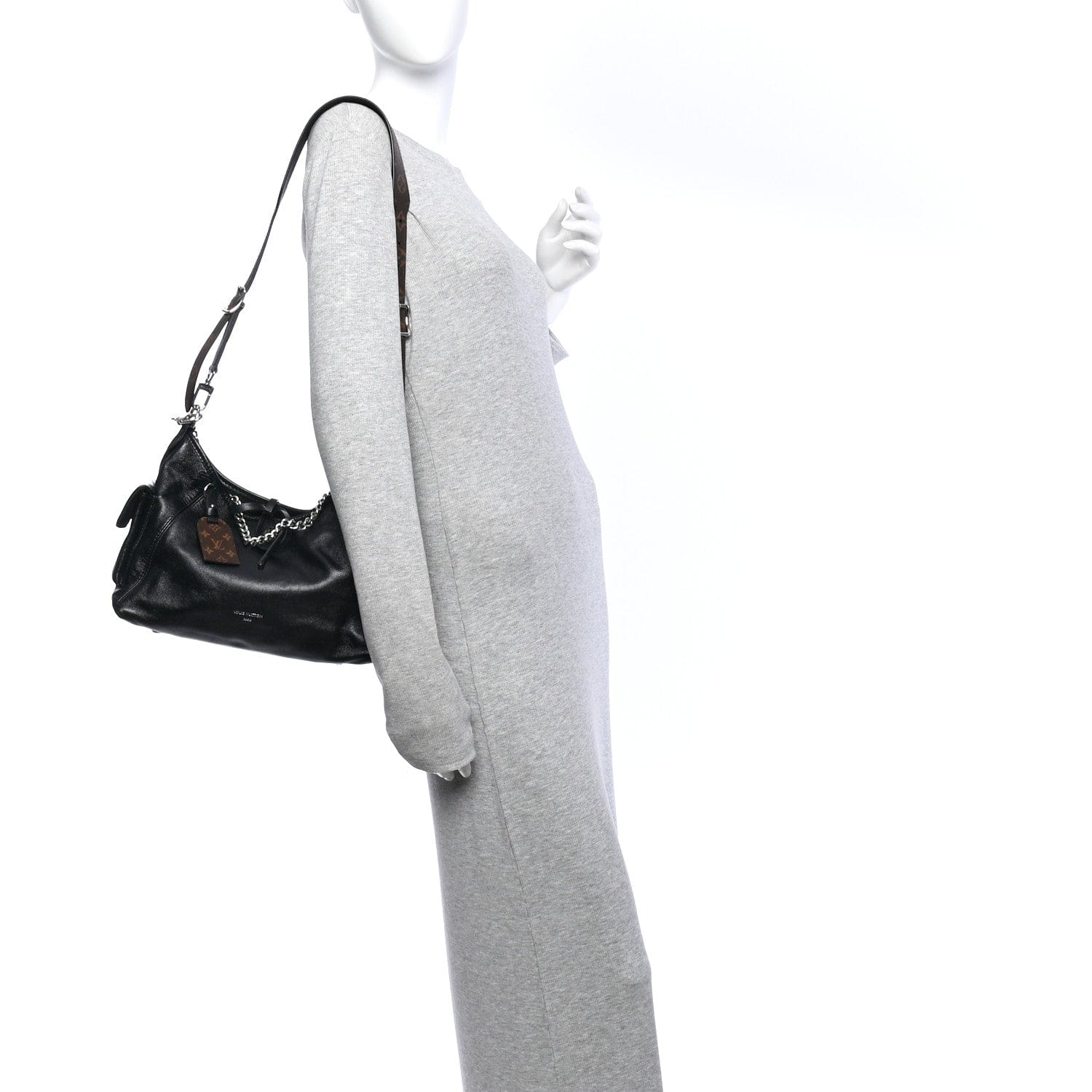 Louis Vuitton Lambskin CarryAll Cargo Vibe PM Black Black