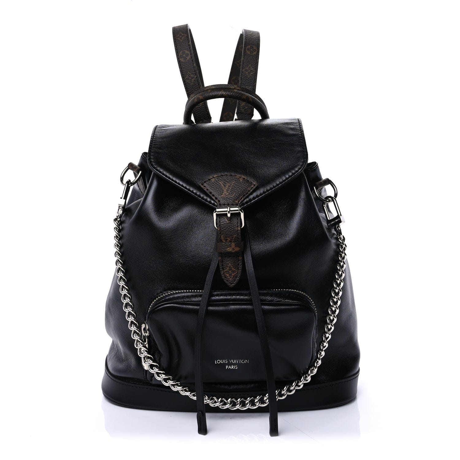 Louis Vuitton Lambskin Monogram Montsouris Vibe PM Black