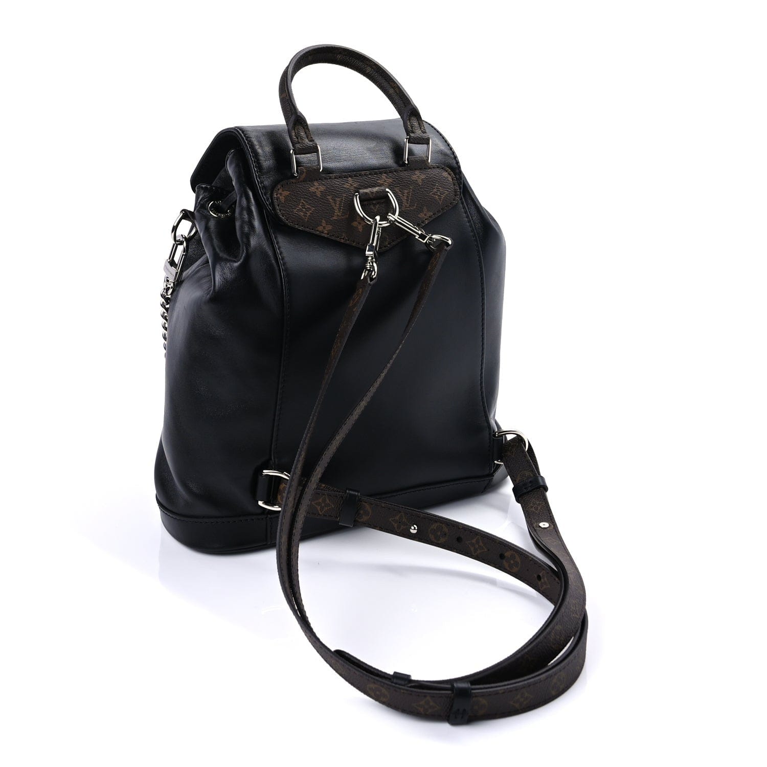 Louis Vuitton Lambskin Monogram Montsouris Vibe PM Black