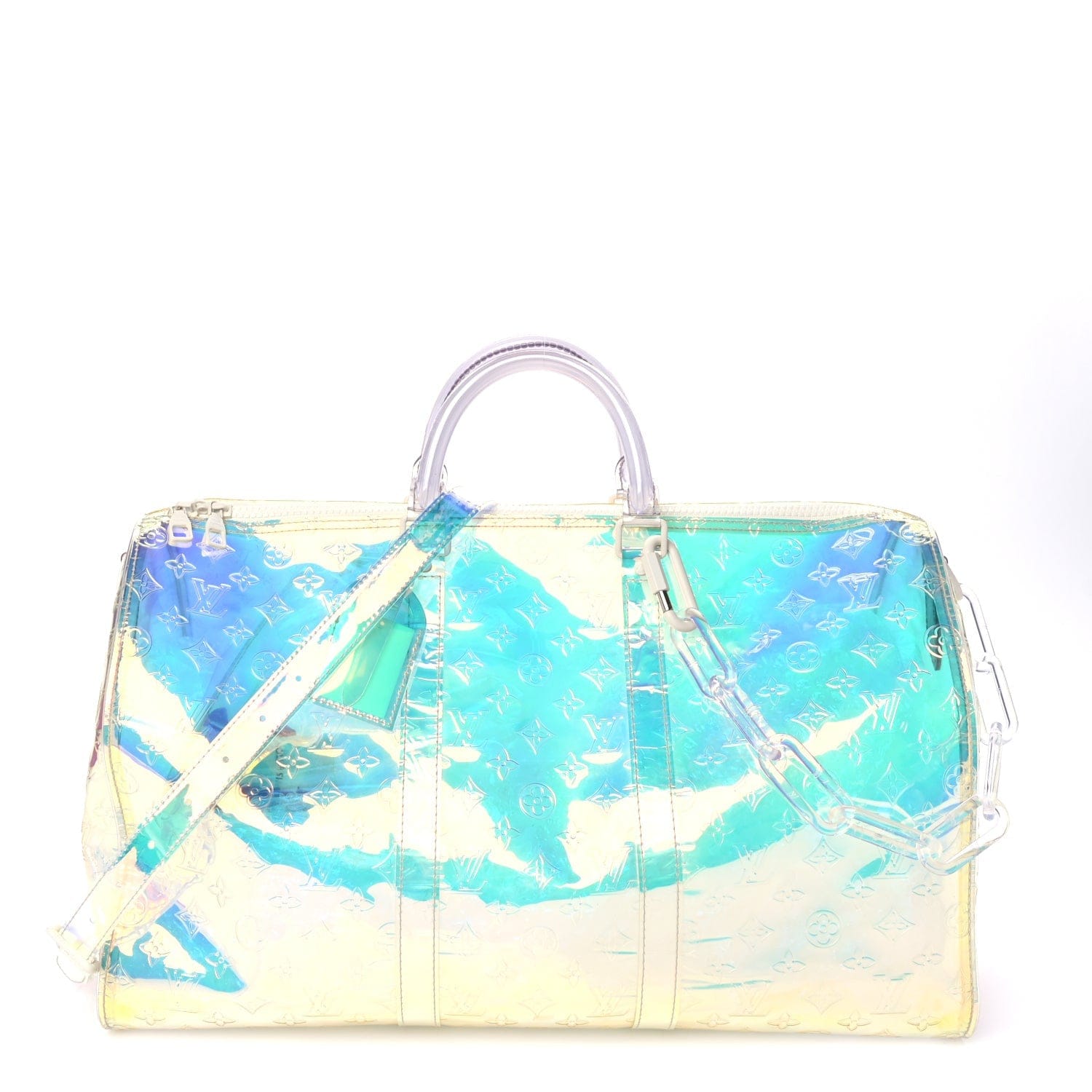 Louis Vuitton PVC Monogram Keepall Bandouliere 50 Iridescent Prism