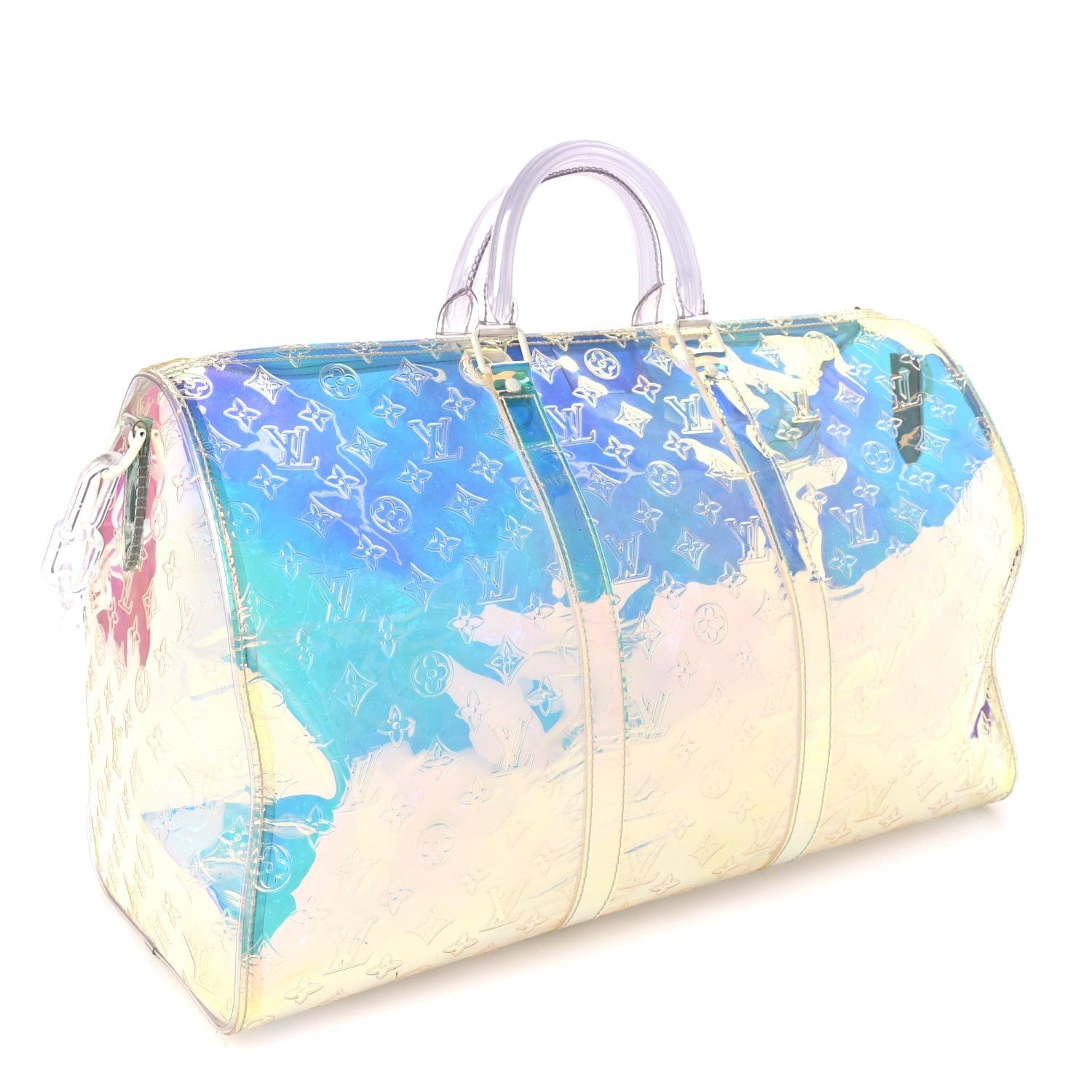 Louis Vuitton PVC Monogram Keepall Bandouliere 50 Iridescent Prism