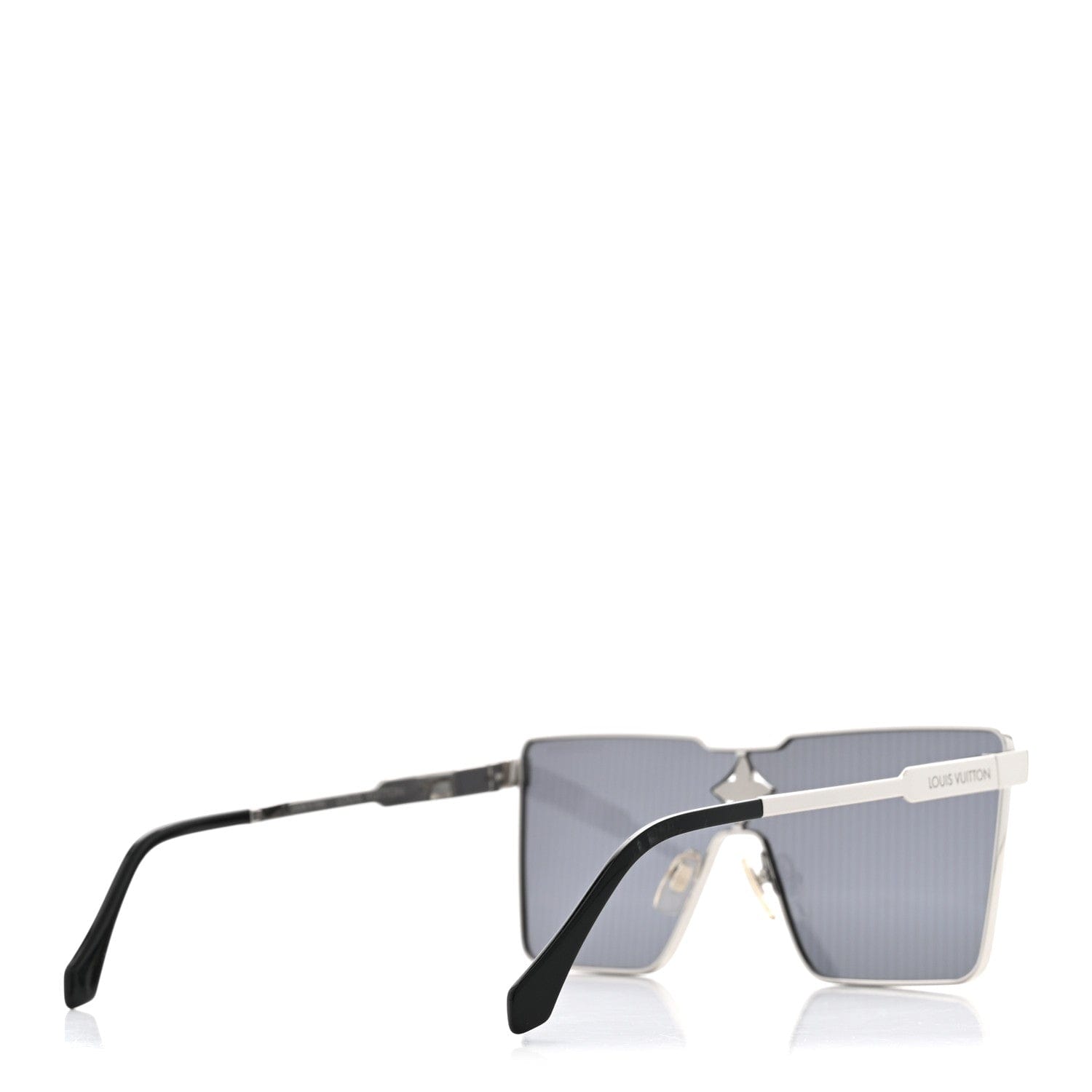Louis Vuitton Metal Swarovski Crystal Cyclone Sunglasses Z1815U Silver