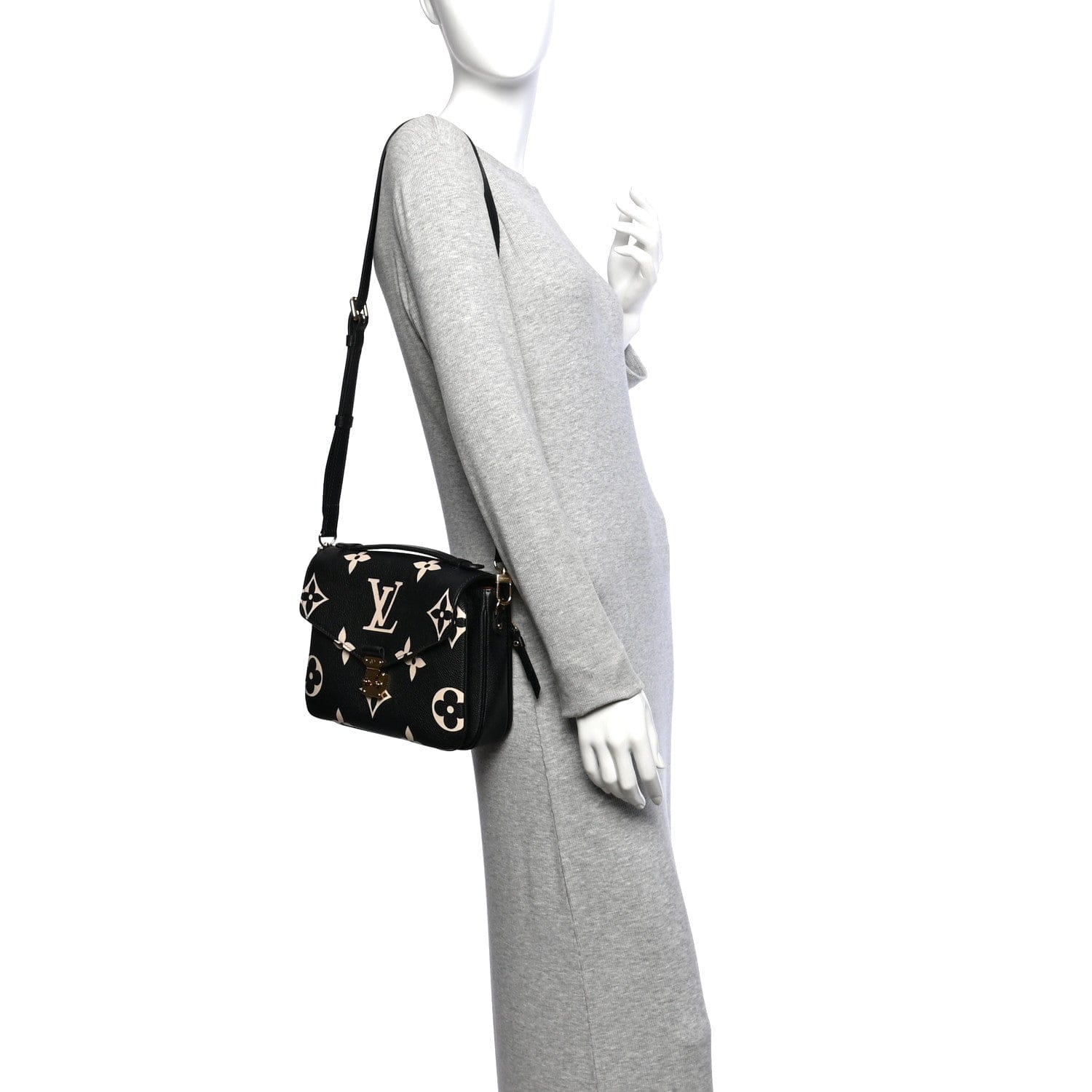 Louis Vuitton Empreinte Monogram Giant Pochette Metis Black Beige