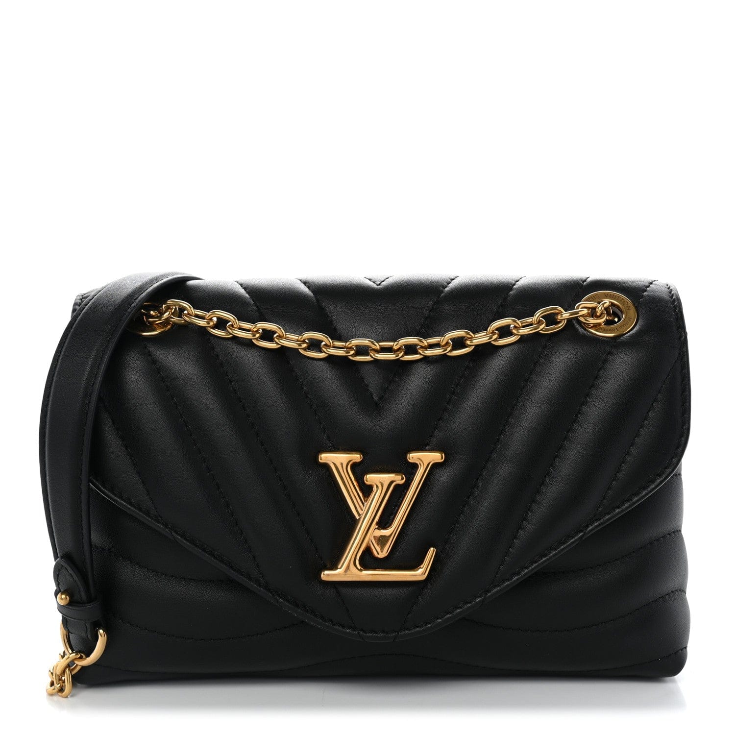 Louis Vuitton Calfskin LV New Wave Chain Bag Black