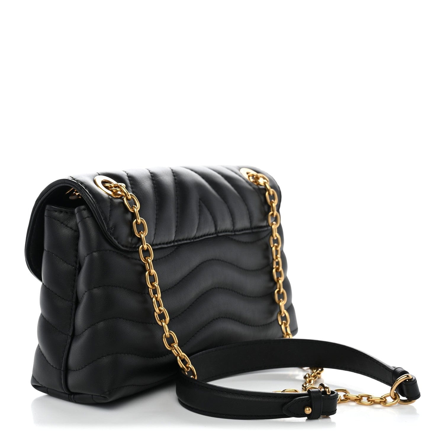 Louis Vuitton Calfskin LV New Wave Chain Bag Black