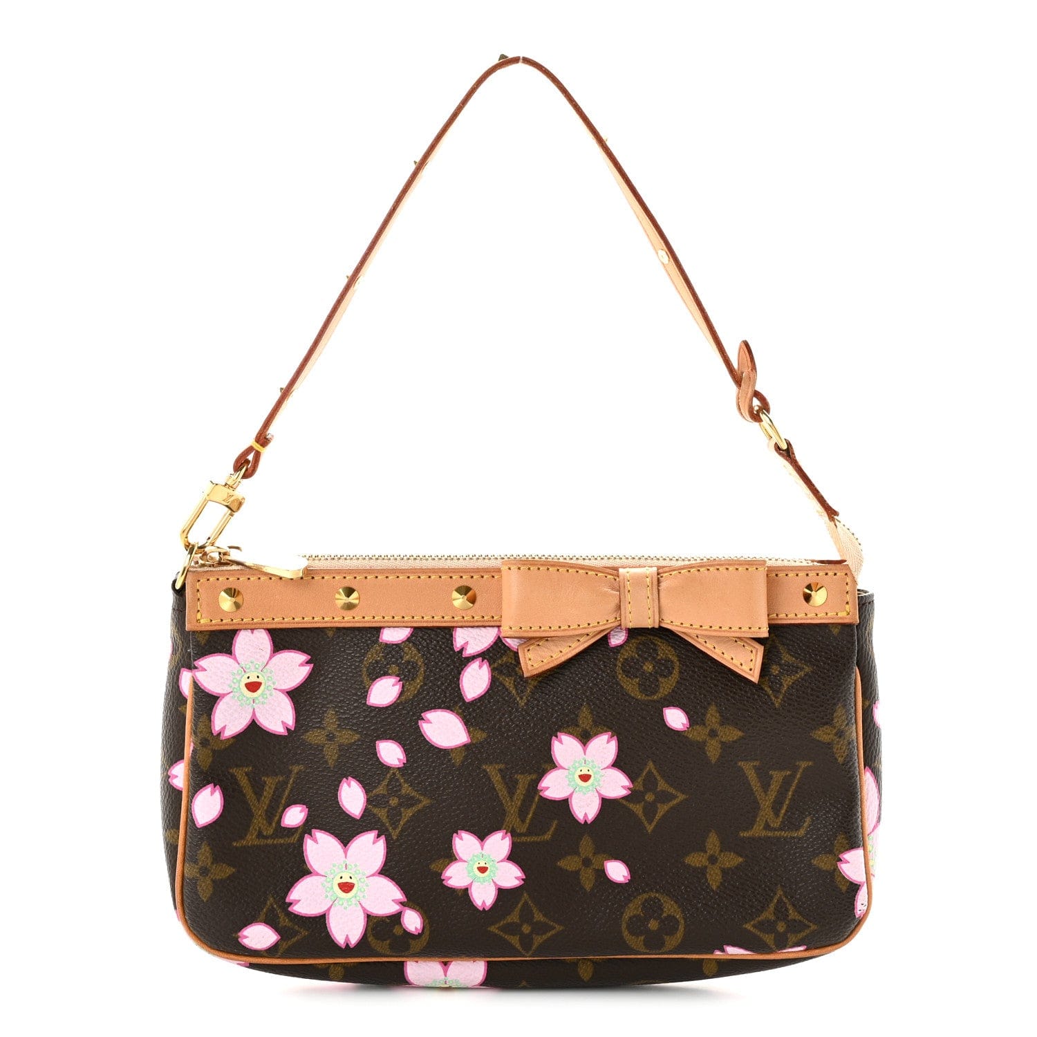 Louis Vuitton Monogram Cherry Blossom Pochette Accessories Brown