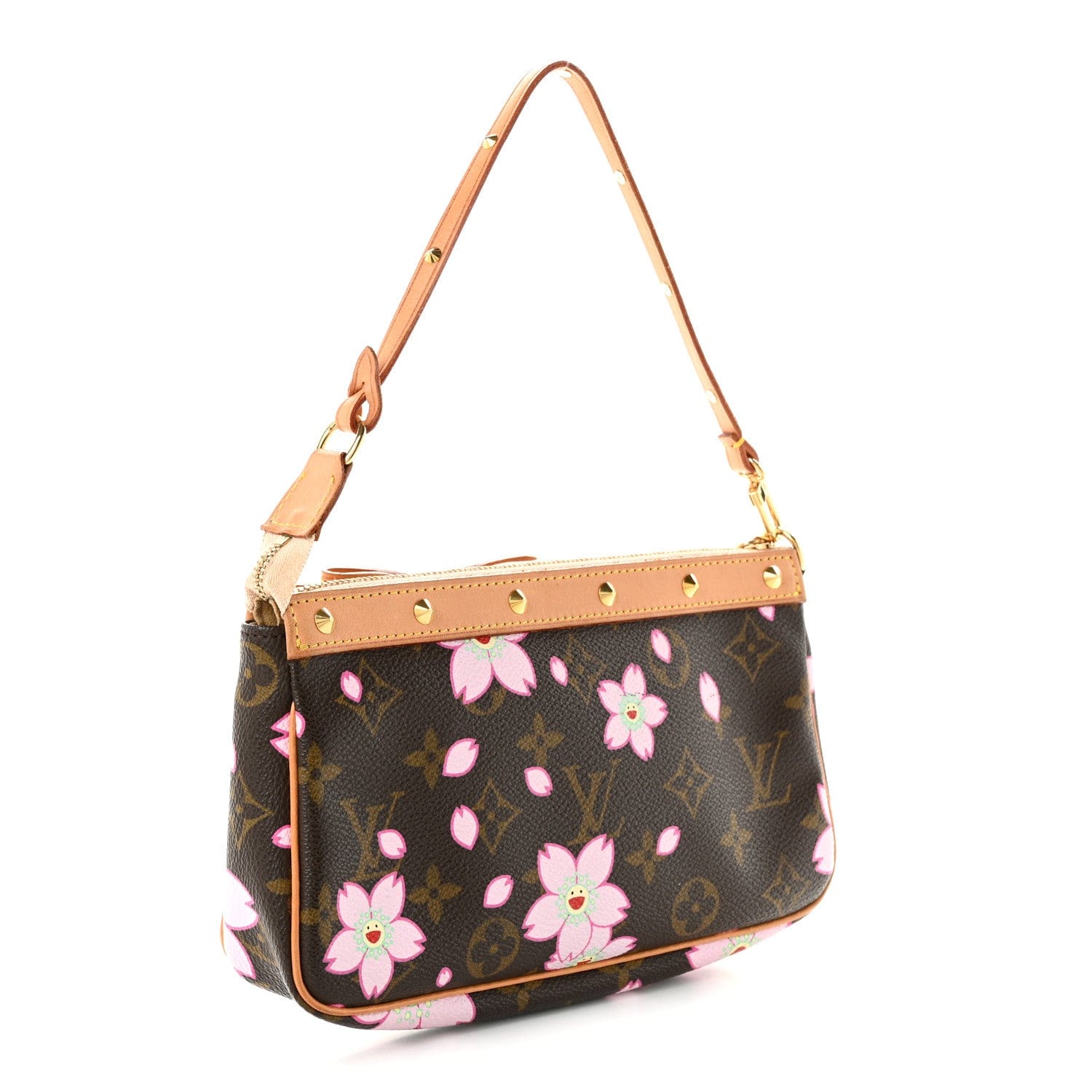Louis Vuitton Monogram Cherry Blossom Pochette Accessories Brown