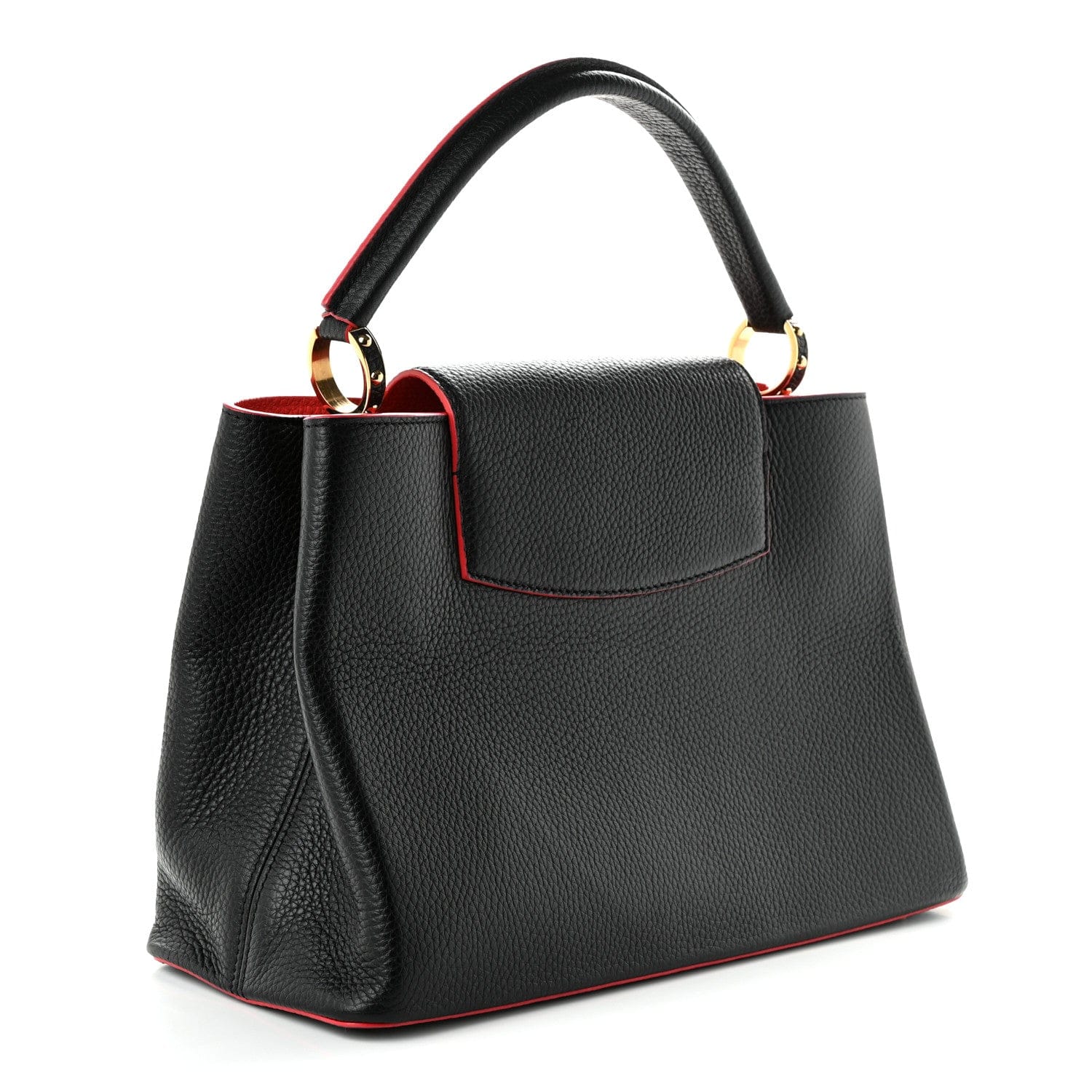 Louis Vuitton Taurillon Capucines MM Black Flamingo