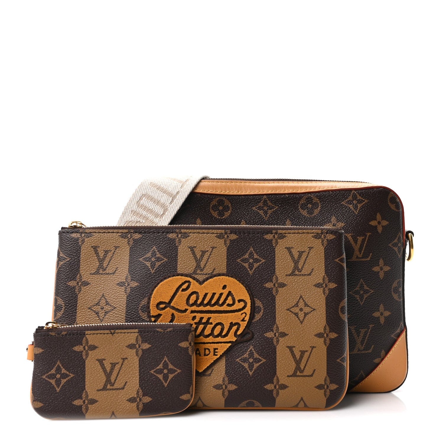 Louis Vuitton X NIGO Reverse Monogram Stripes Trio Messenger