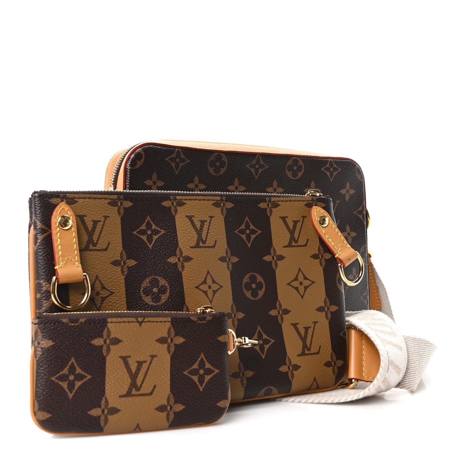Louis Vuitton X NIGO Reverse Monogram Stripes Trio Messenger
