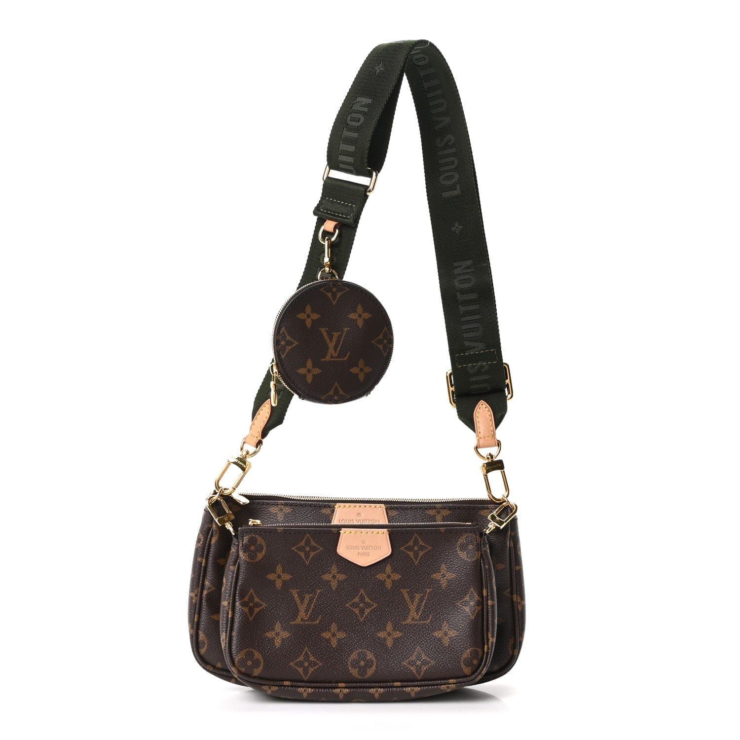 Louis Vuitton Monogram Multi Pochette Accessories Kaki Kaki