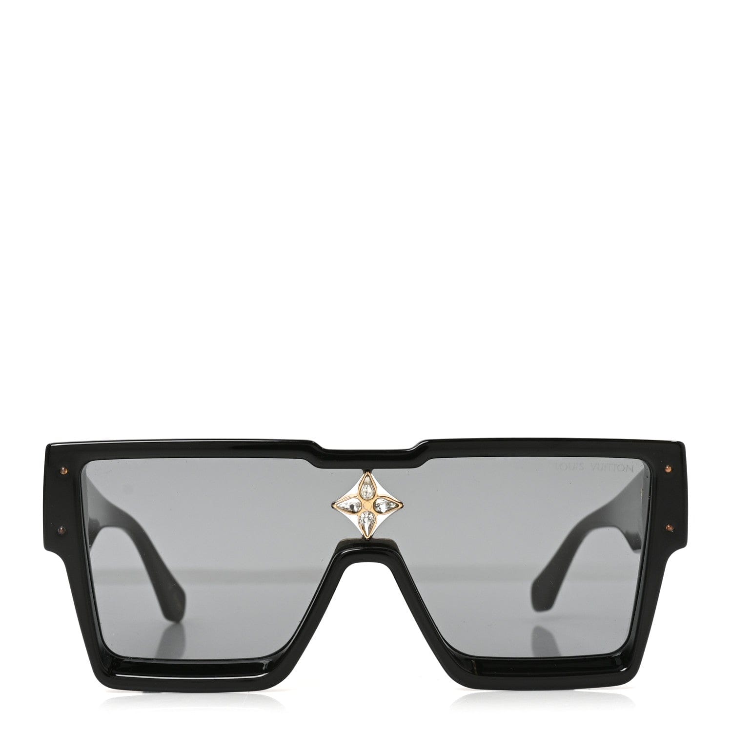 Louis Vuitton Acetate Swarovski Crystal Cyclone Sunglasses Z1578E Black