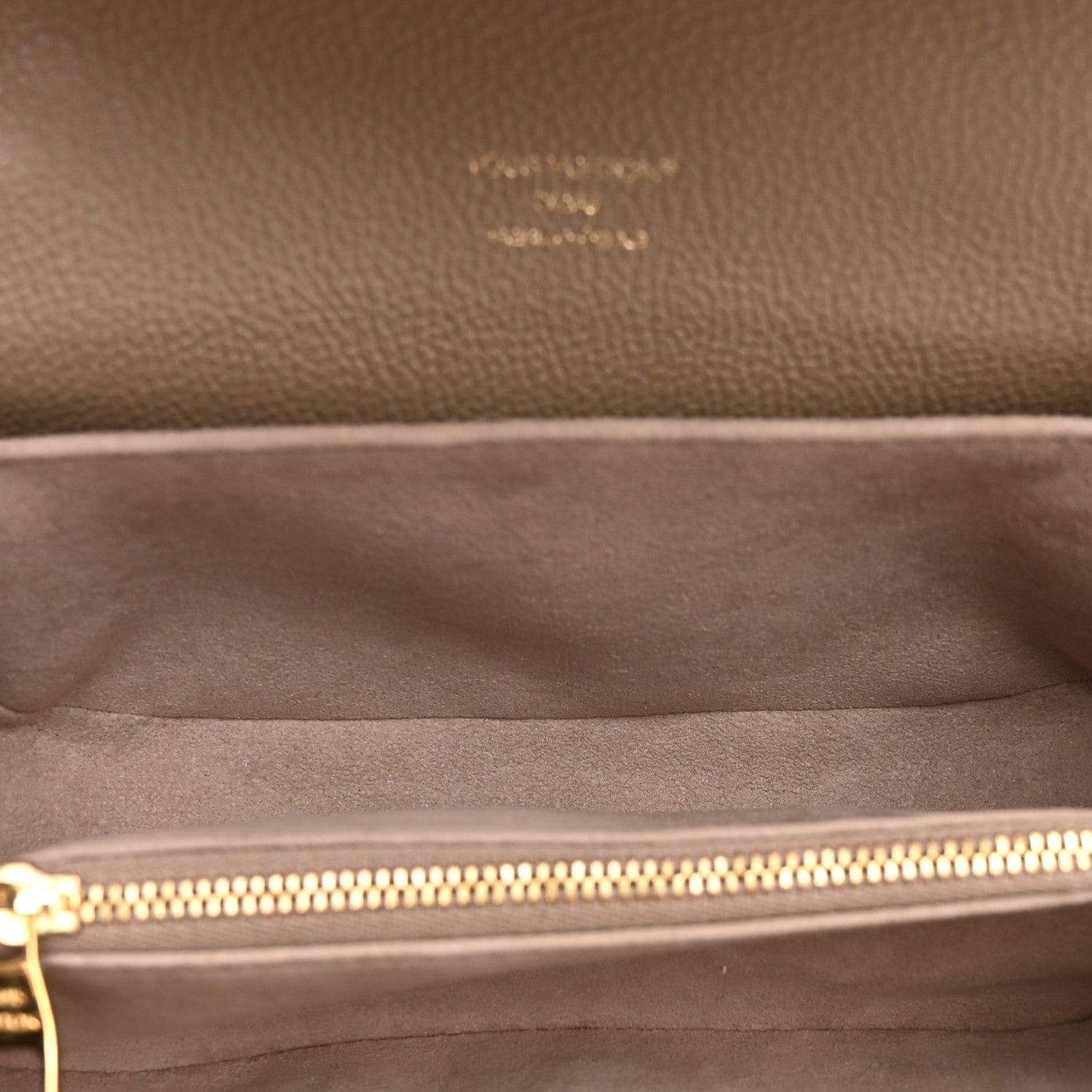 Louis Vuitton Empreinte Monogram Giant Pochette Metis East West Tourterelle Creme