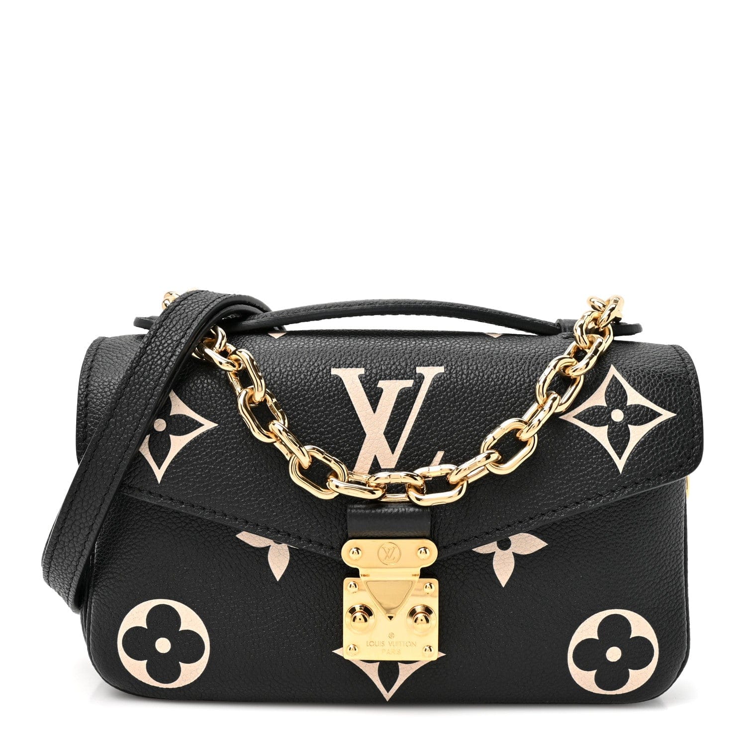 Louis Vuitton Empreinte Monogram Giant Pochette Metis East West Black Beige