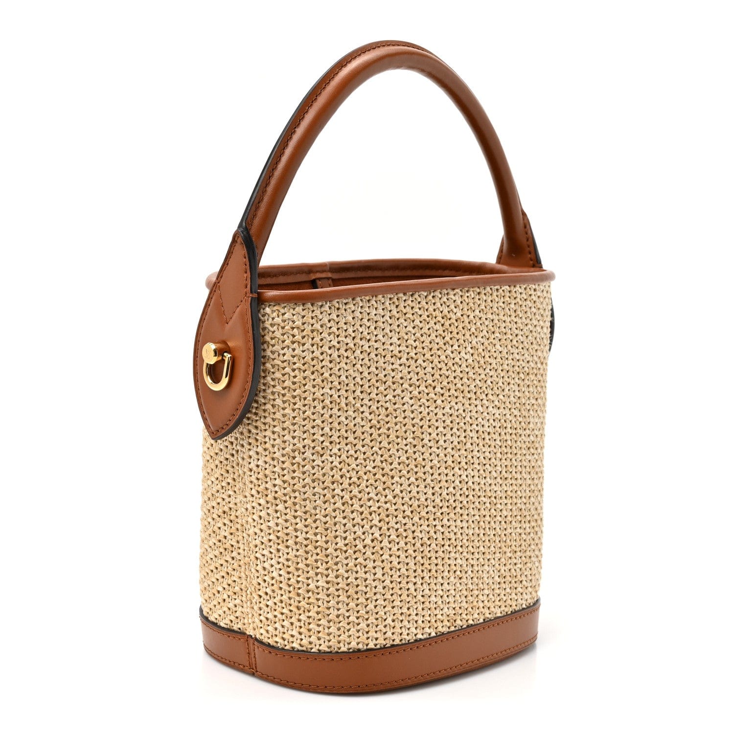Louis Vuitton Raffia Petit Bucket Caramel