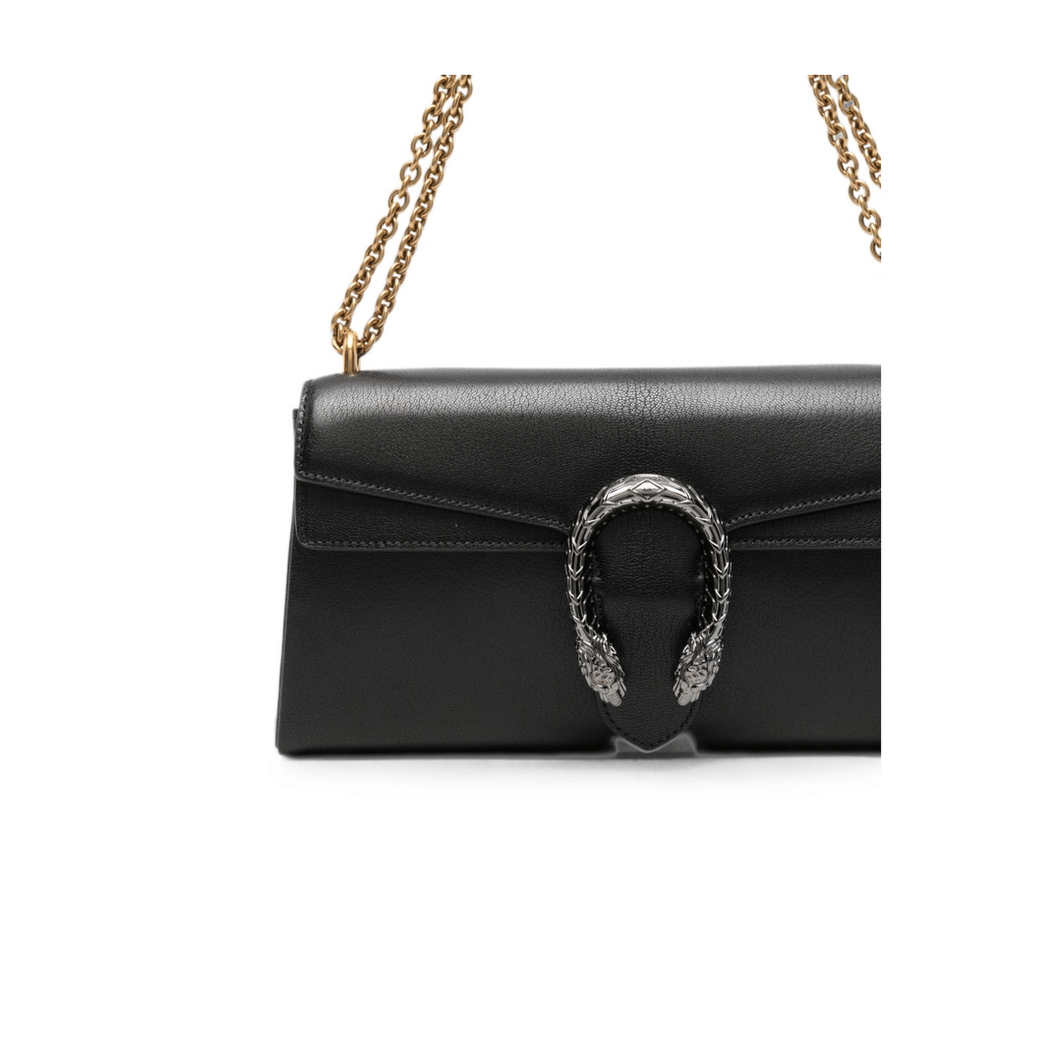 Gucci Dionysus Medium Goat Leather Shoulder Bag - Black