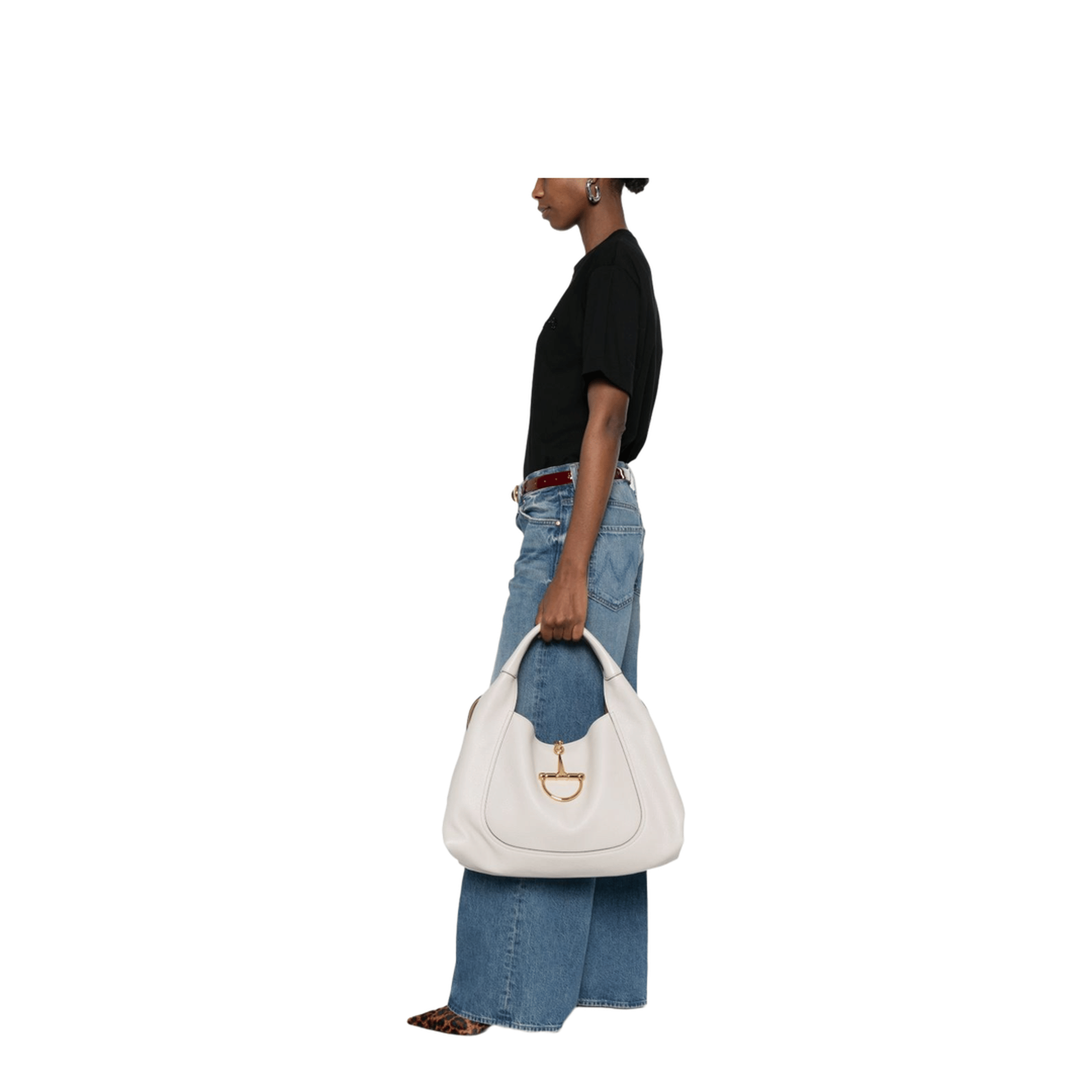 Gucci Softbit Maxi Calfskin Shoulder Bag - Sphinx