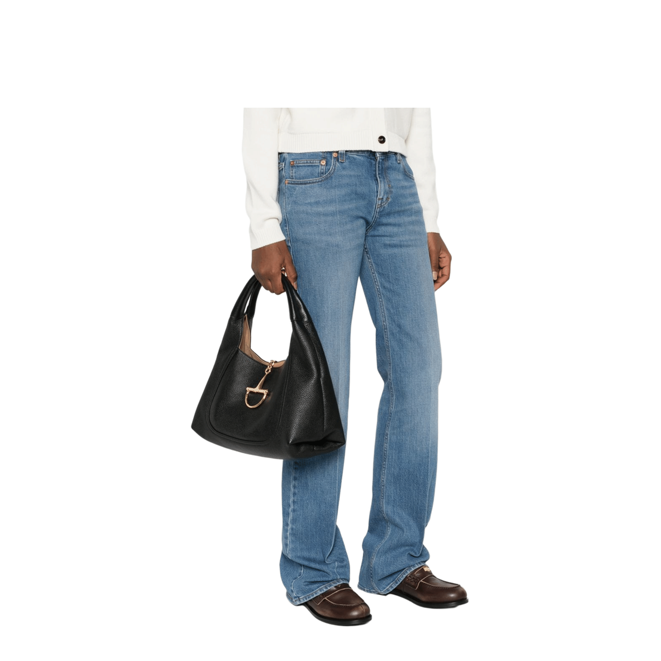 Gucci Softbit Leather Shoulder Bag