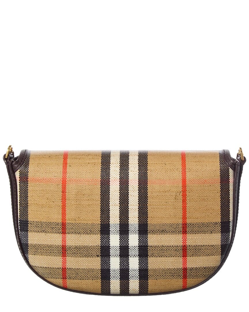 Burberry Highlands Mini Coated Canvas & Leather Shoulder Bag