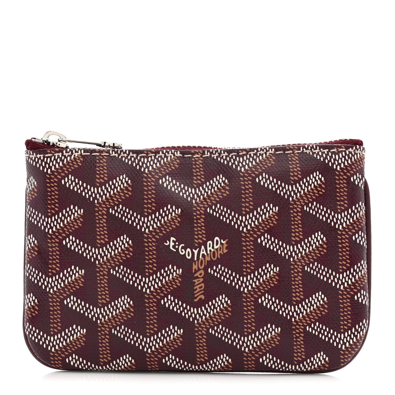 Goyardine Nano Senat Key Pouch Burgundy