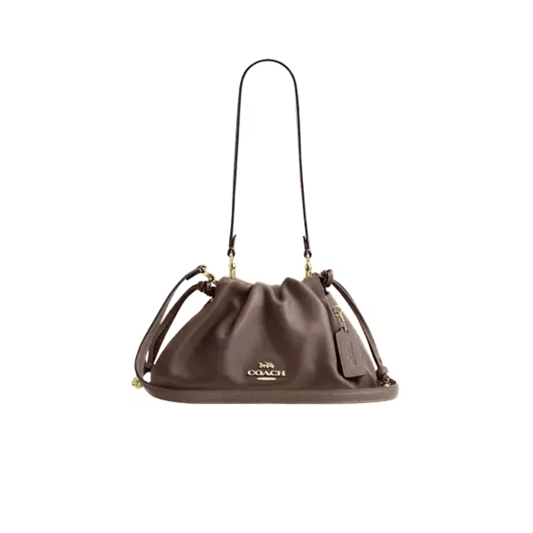 Coach Faye Shoulder Bag smooth leather Gold Maple