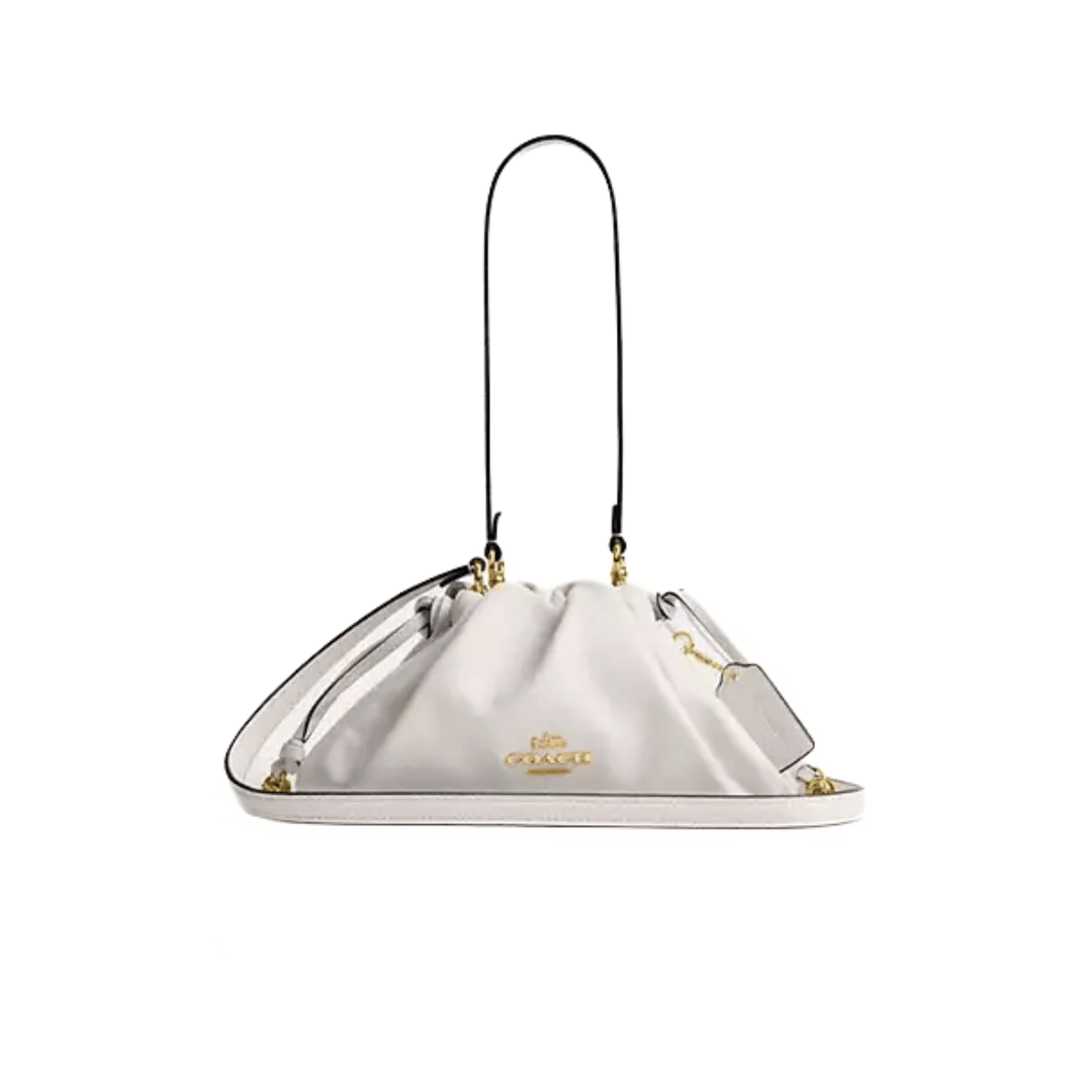 Coach Faye Shoulder Bag smooth leather Gold Chalk