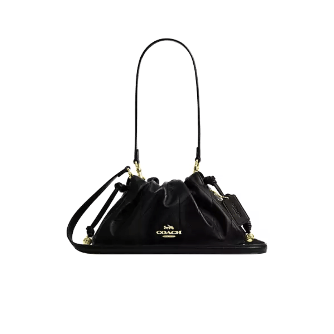 Coach Faye Shoulder Bag With Quilting nappa leather Gold Black