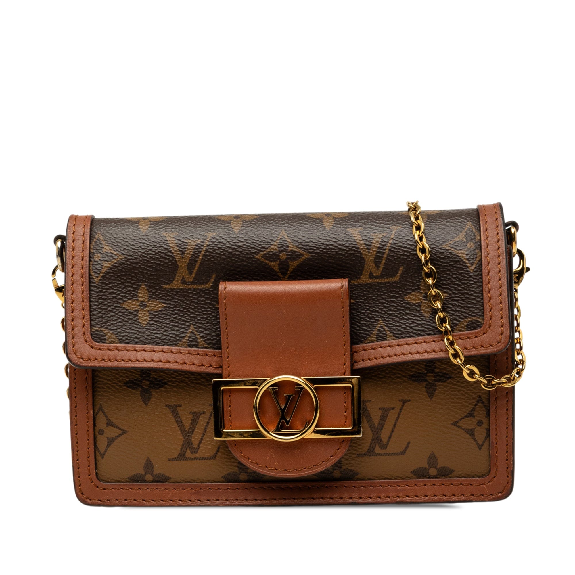 Louis Vuitton Monogram Reverse Dauphine Wallet on Chain
