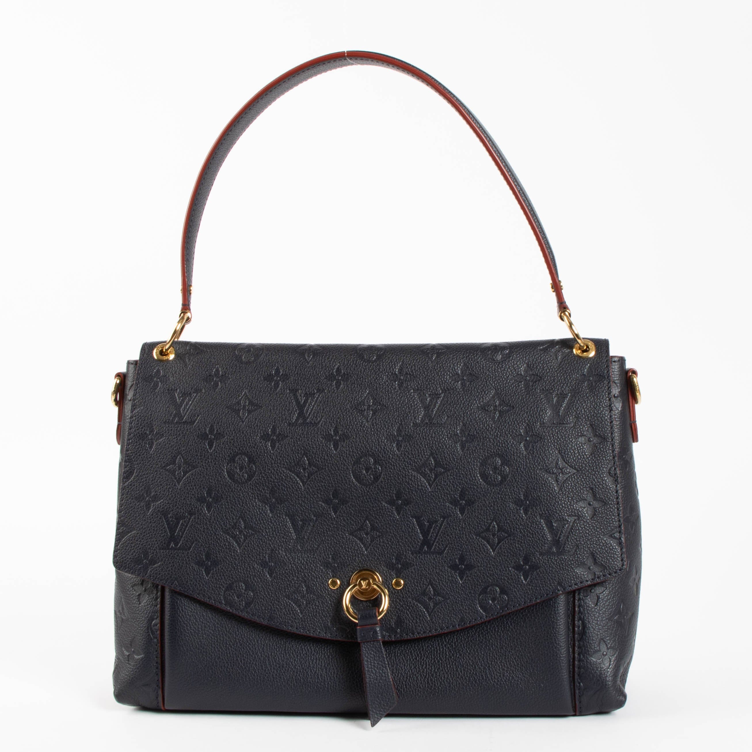 Louis Vuitton Navy Monogram Empreinte Blanche MM Bag
