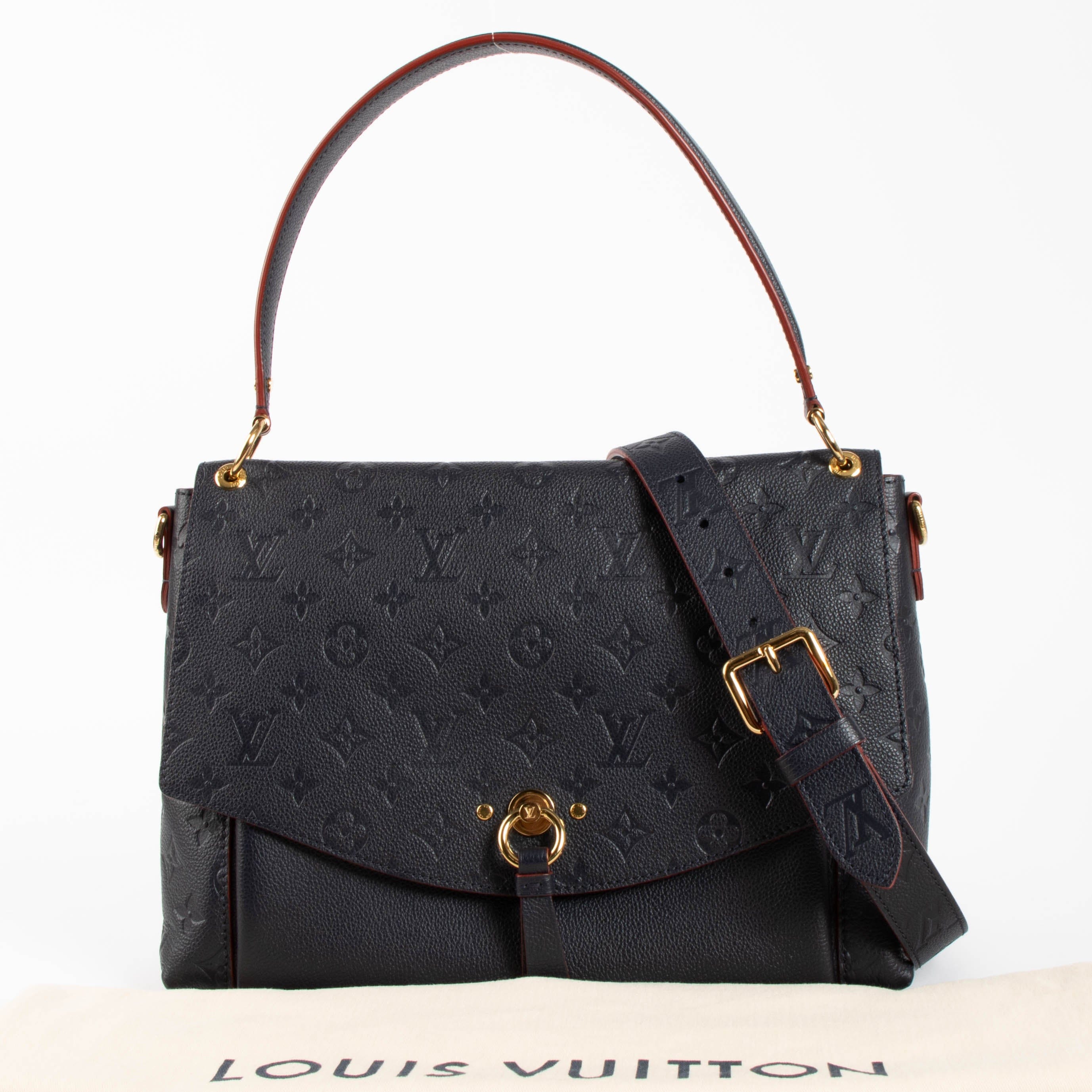 Louis Vuitton Navy Monogram Empreinte Blanche MM Bag