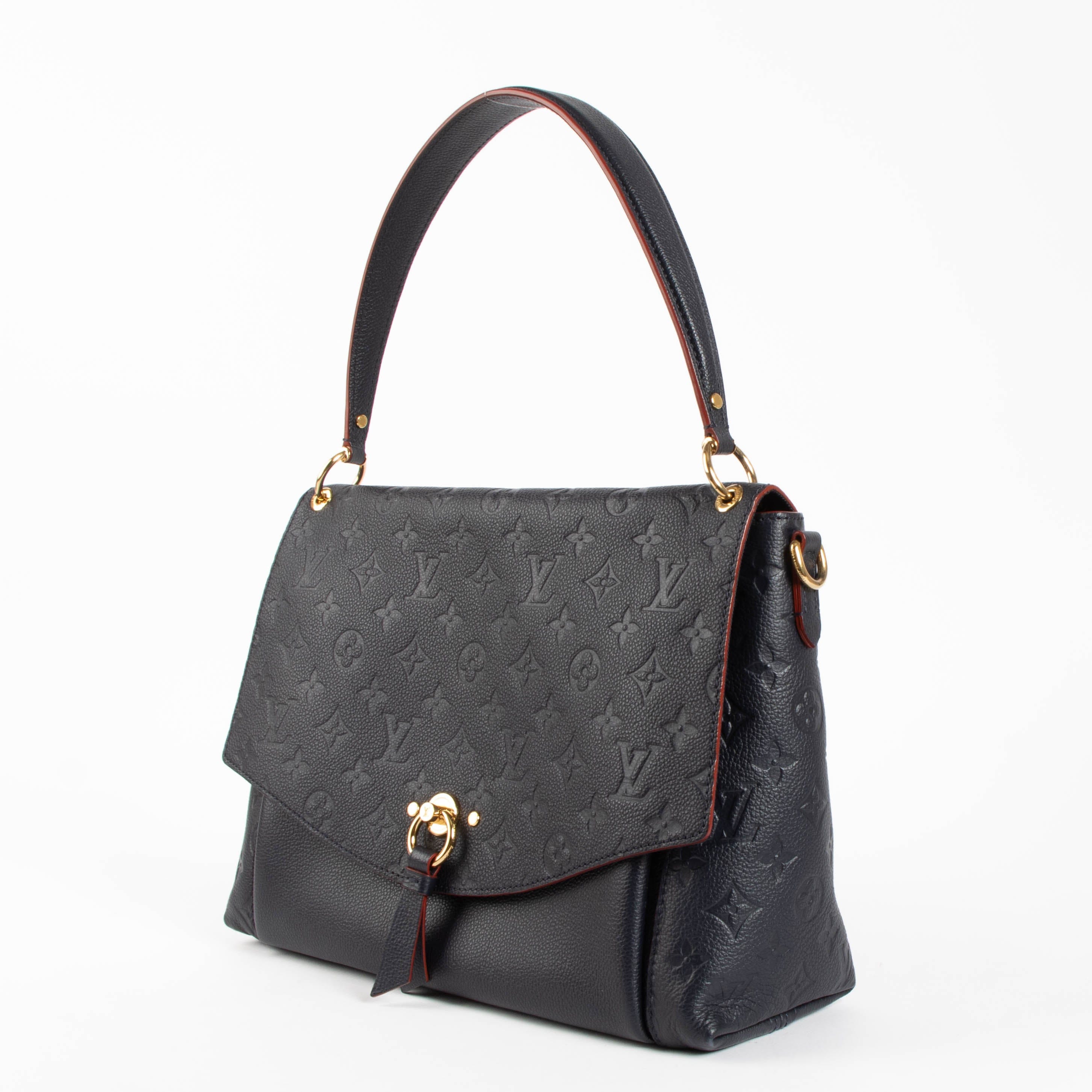 Louis Vuitton Navy Monogram Empreinte Blanche MM Bag