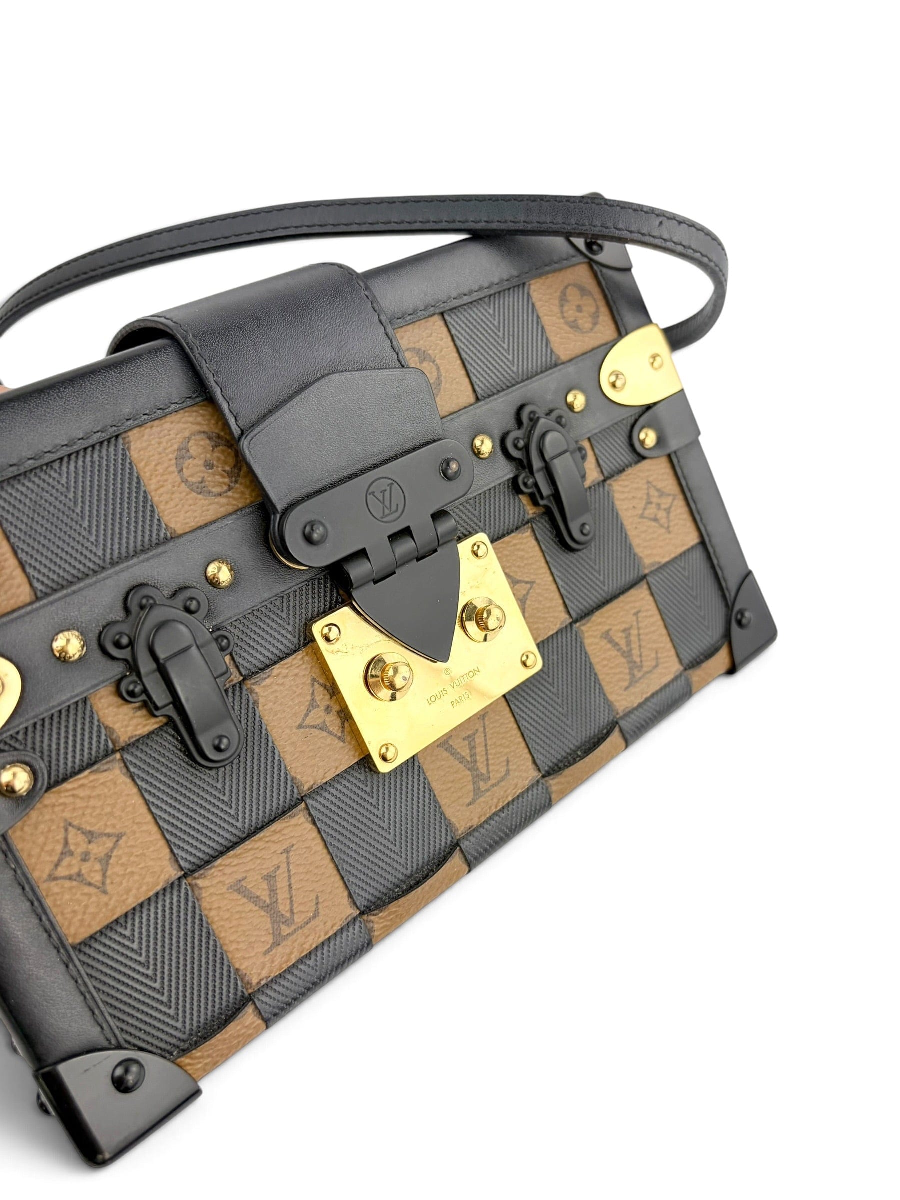 Louis Vuitton Petite Malle Damier Tressage Monogram Canvas and Leather