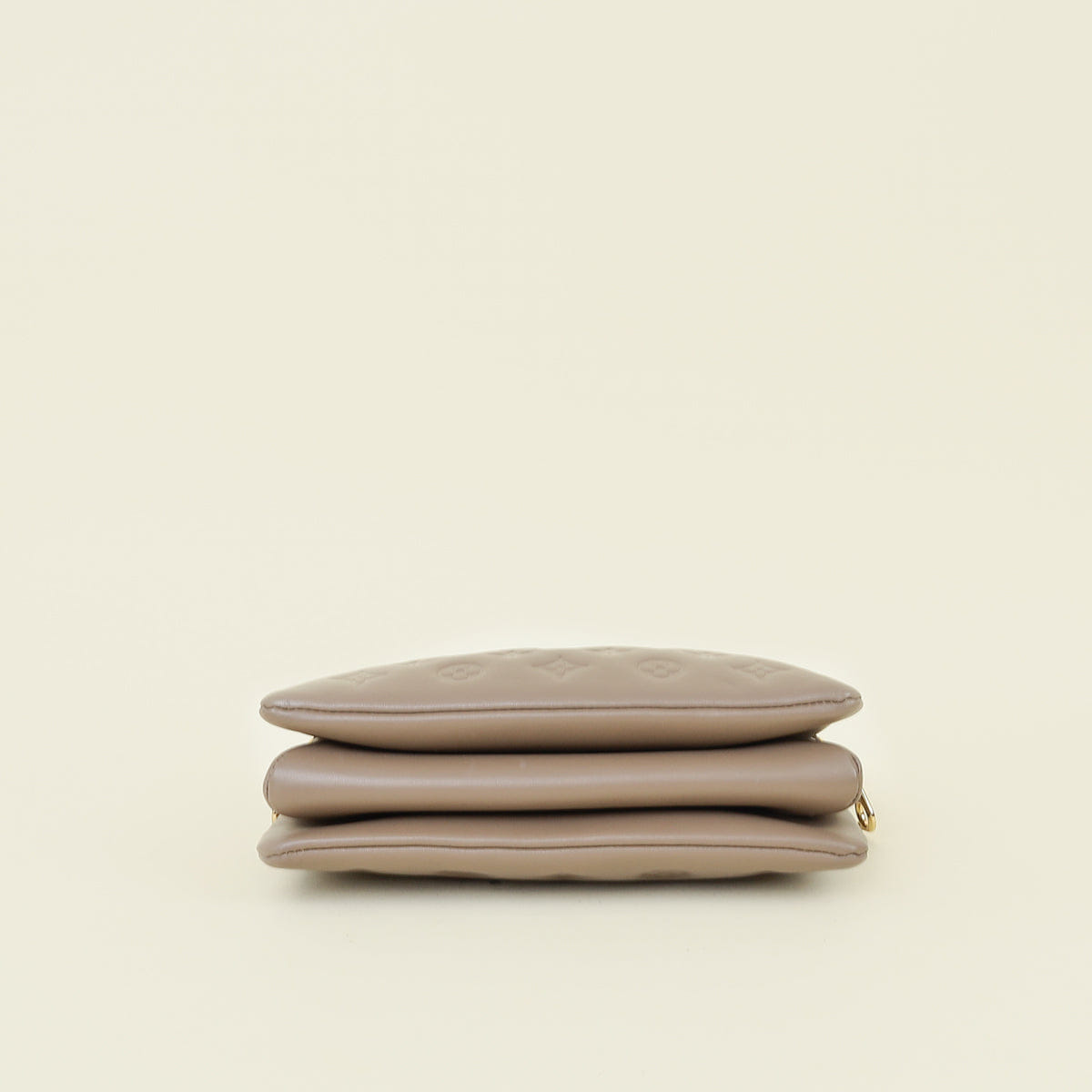 Louis Vuitton Taupe Monogram Embossed Puffy Coussin PM Bag