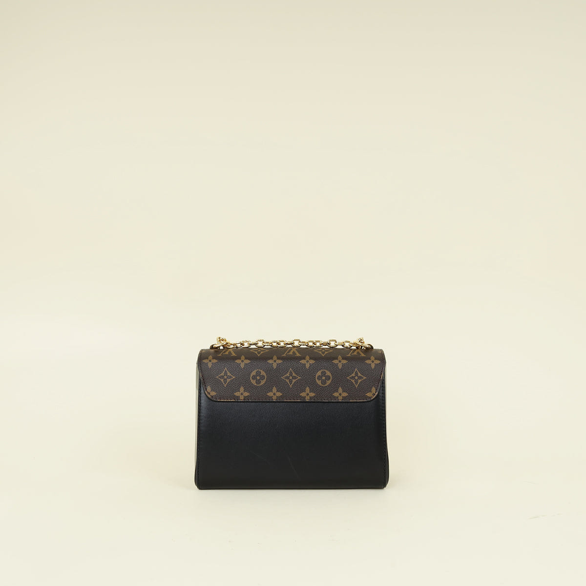 Louis Vuitton Black Veau Satin Monogram Twist MM Bag