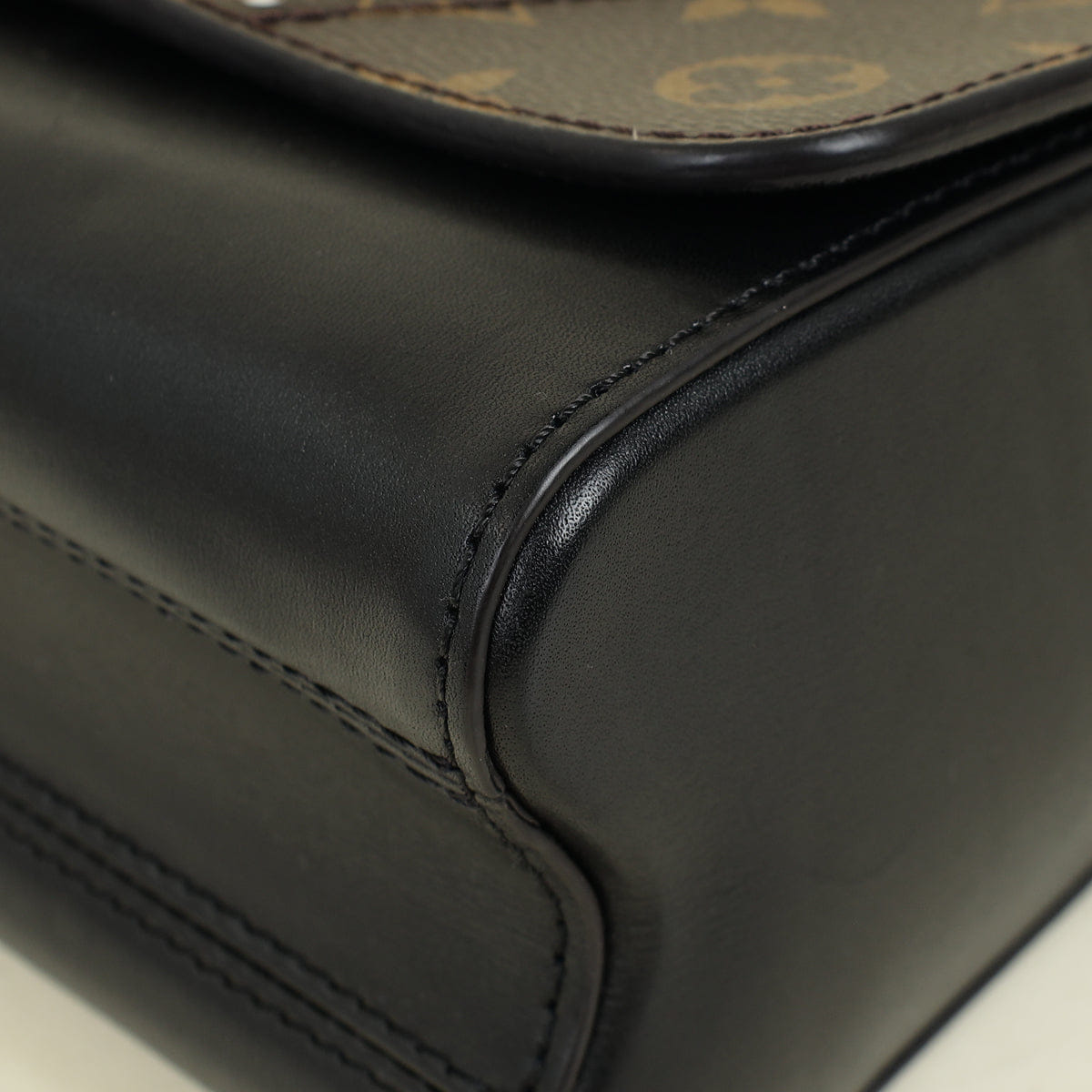 Louis Vuitton Black Veau Satin Monogram Twist MM Bag