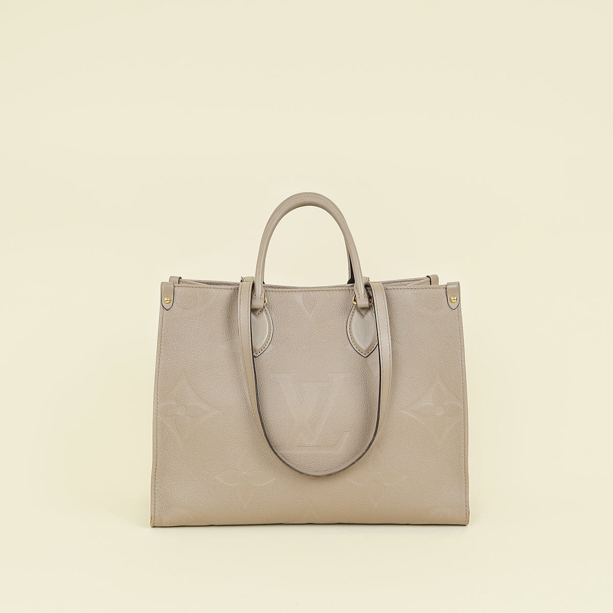 Louis Vuitton Tourterelle Beige Monogram Giant Empreinte Onthego MM Bag