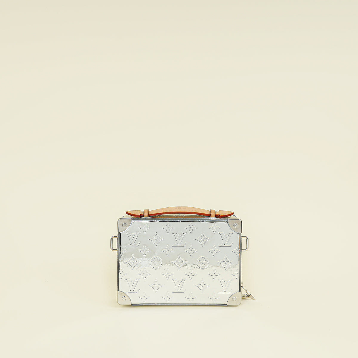 Louis Vuitton Silver Monogram Mirror Soft Handle Trunk Bag