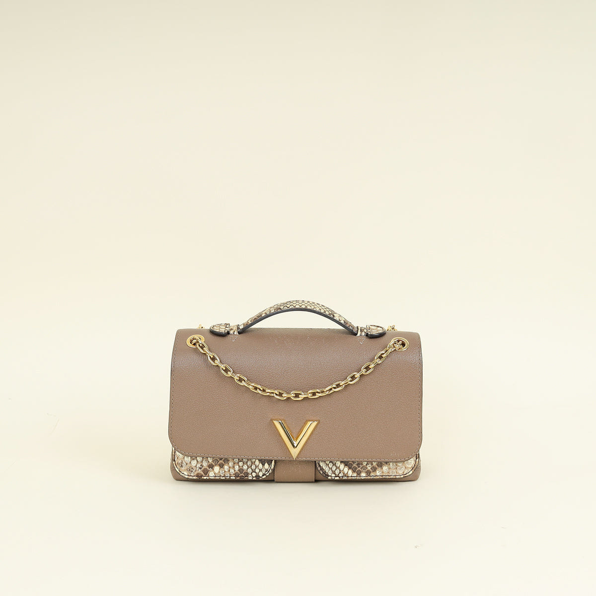 Louis Vuitton Bicolor Python and Leather Very Chain Bag