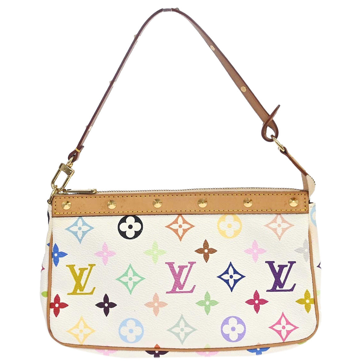 Louis Vuitton White Multicolor Pochette Accessoires M92649